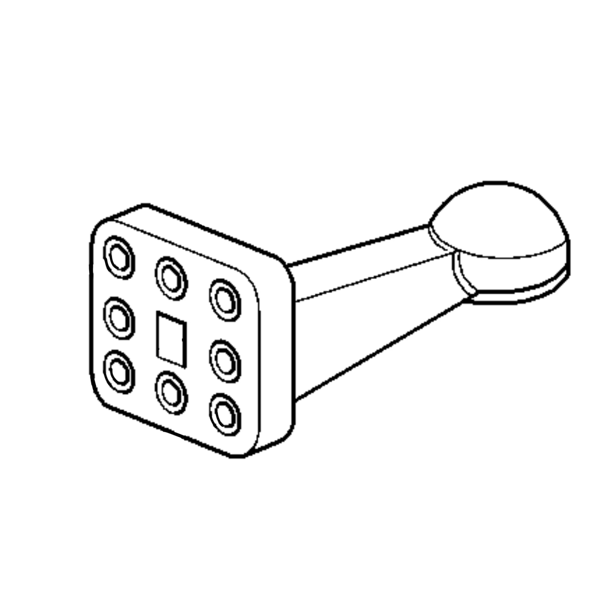 John Deere Trailer Coupling Drawbar Version A, Hole Pattern 100mm X 100mm - AL163495