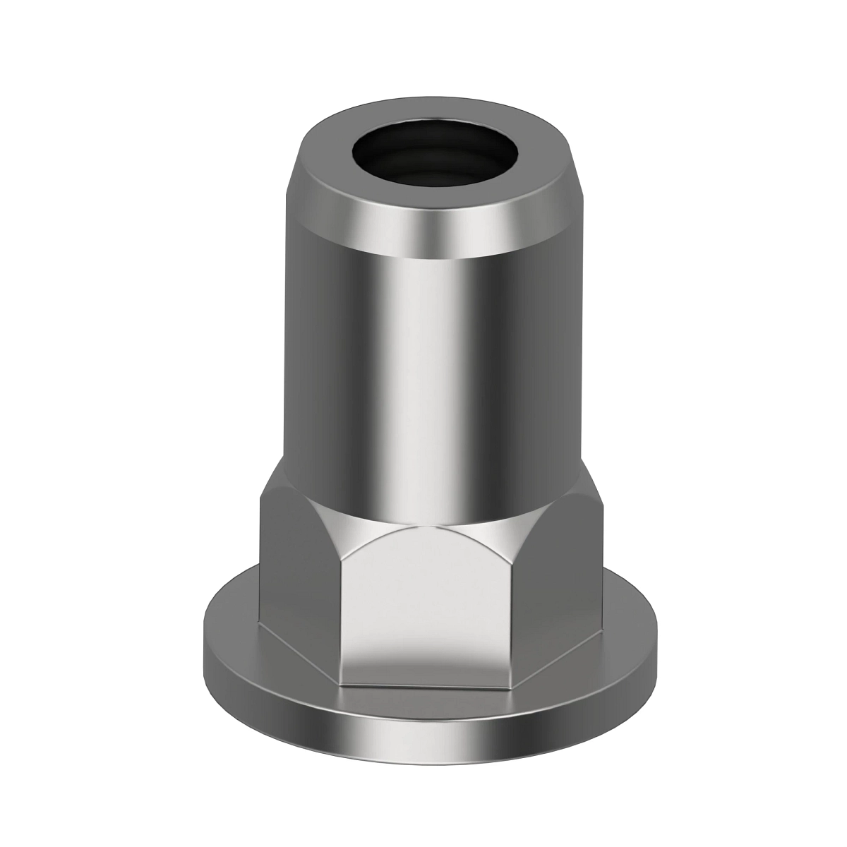Flange Nut, M4 Rivkle Flat Head, Se