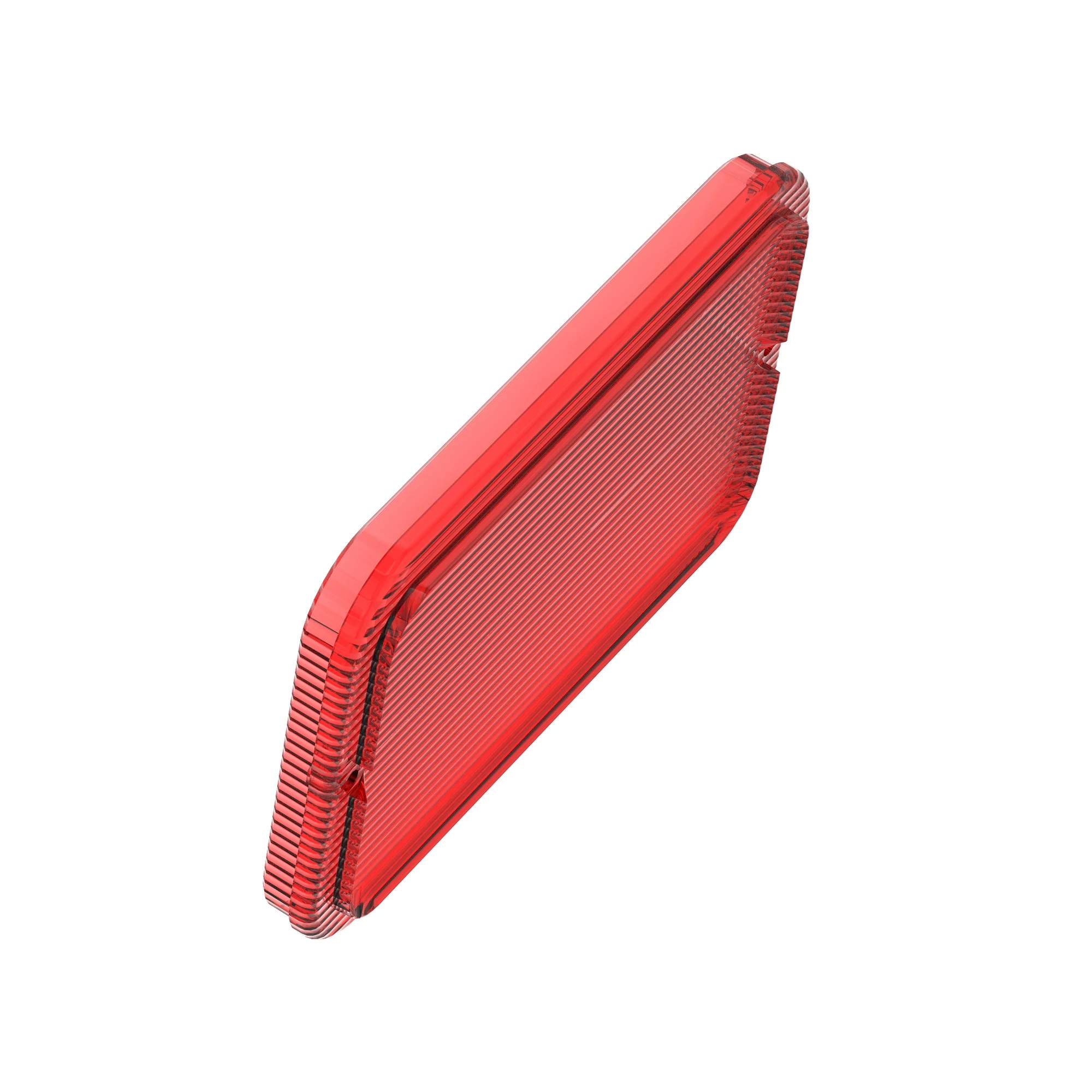 LENS, WARNING RED W/O-RING