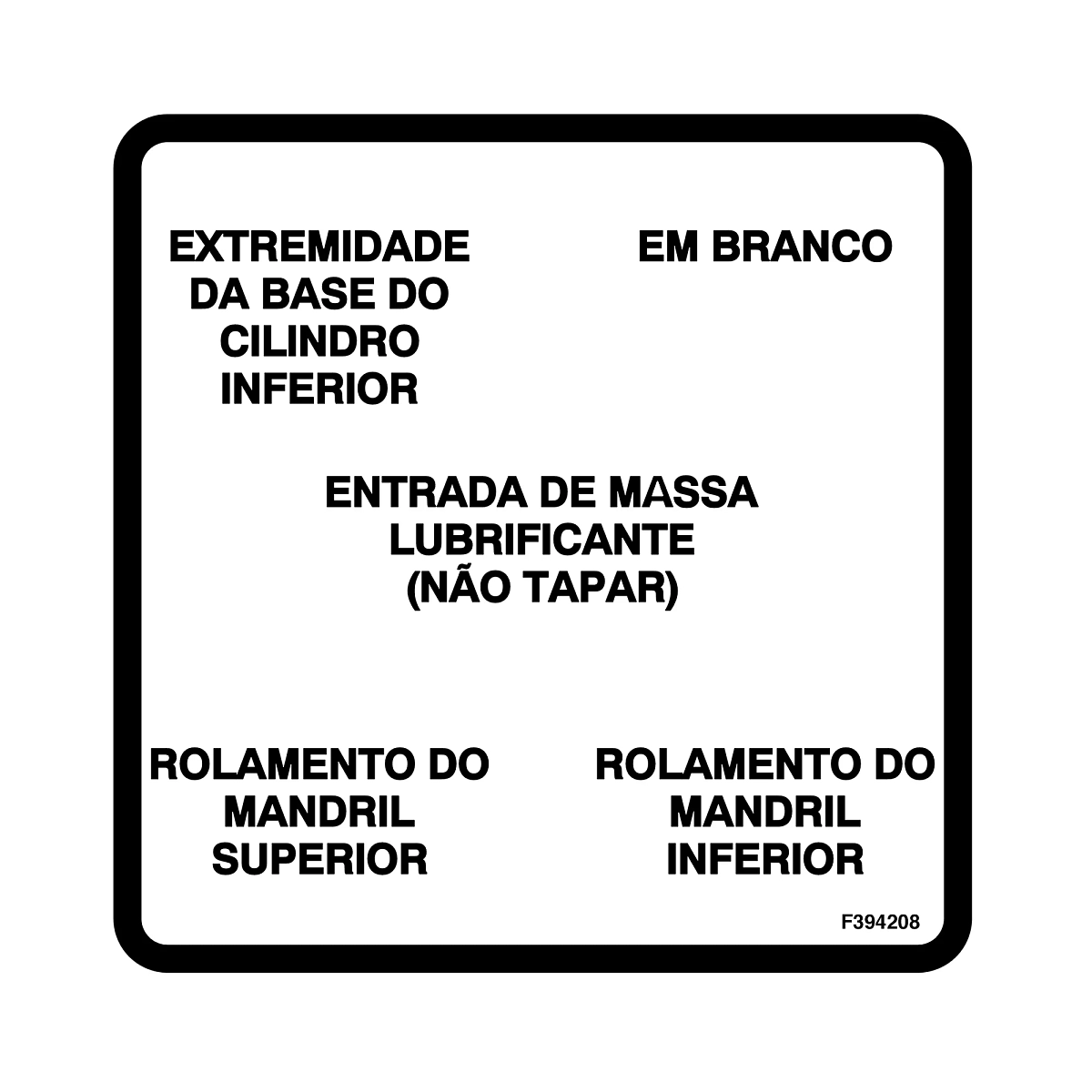 Label, Lube Points, Portuguese