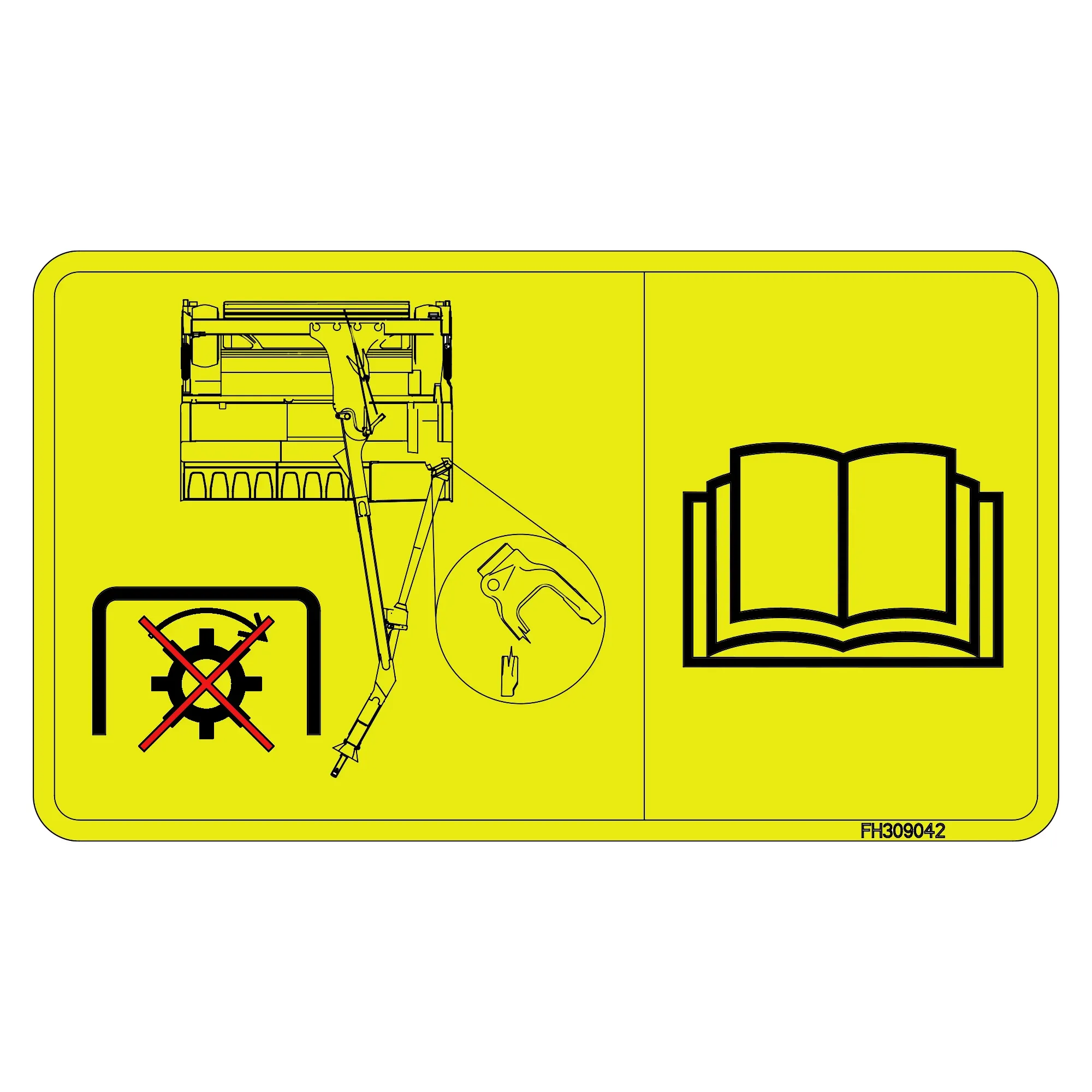 John Deere Powerline Instruction Label - FH309042