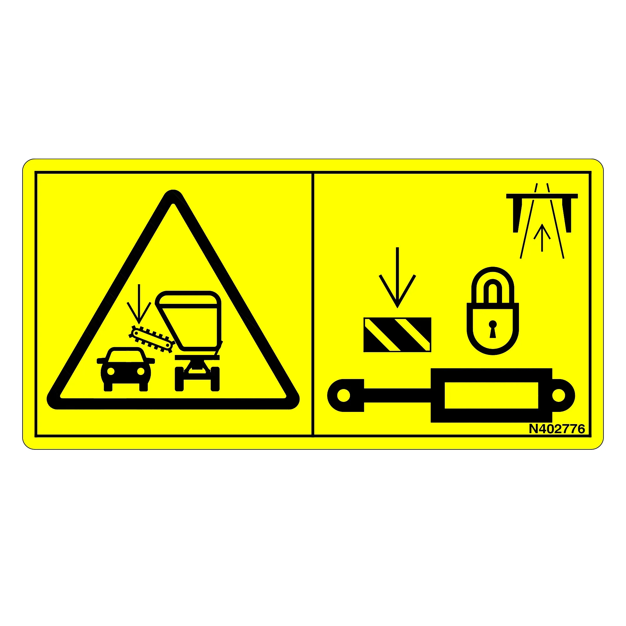 John Deere Cylinder Stop Caution Decal - N402776