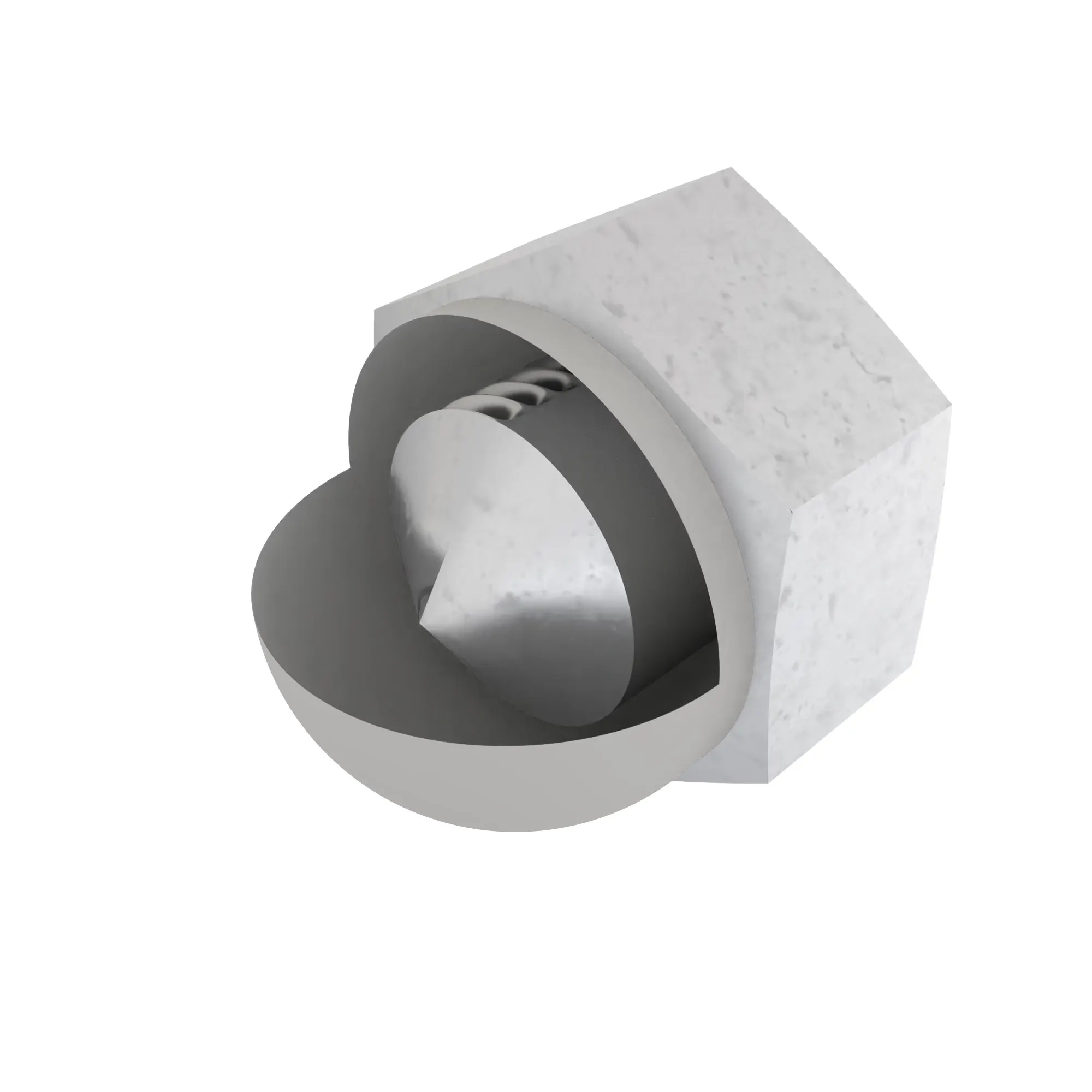 John Deere Hexagonal Crown Nut, 3/8" - T14388