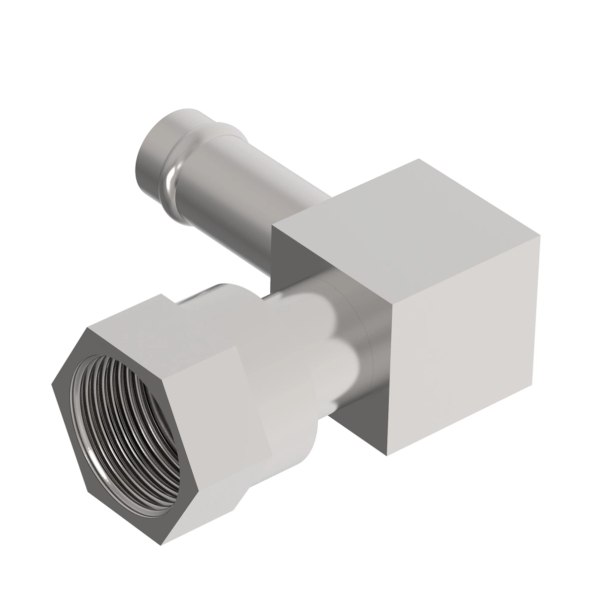 ADAPTER FITTING, 90 DEG, -08 HOSE BEADED FITTING