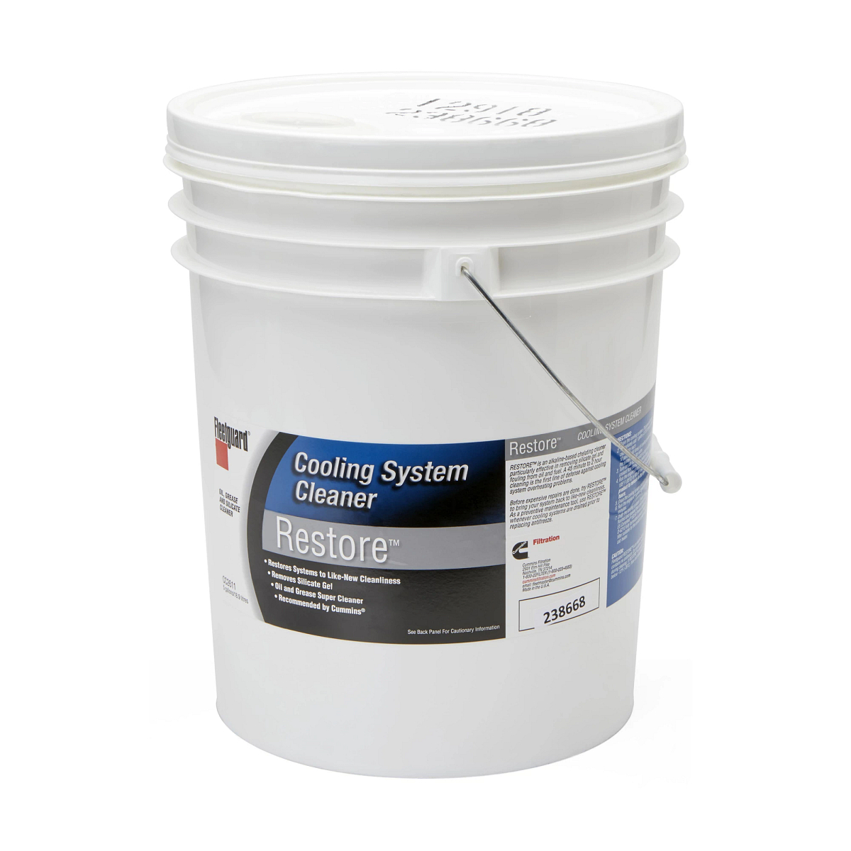 Fleetguard Restore™ Cooling System Cleaner, 18.93 Liter (5 Gallon) Pail - PMCC2611