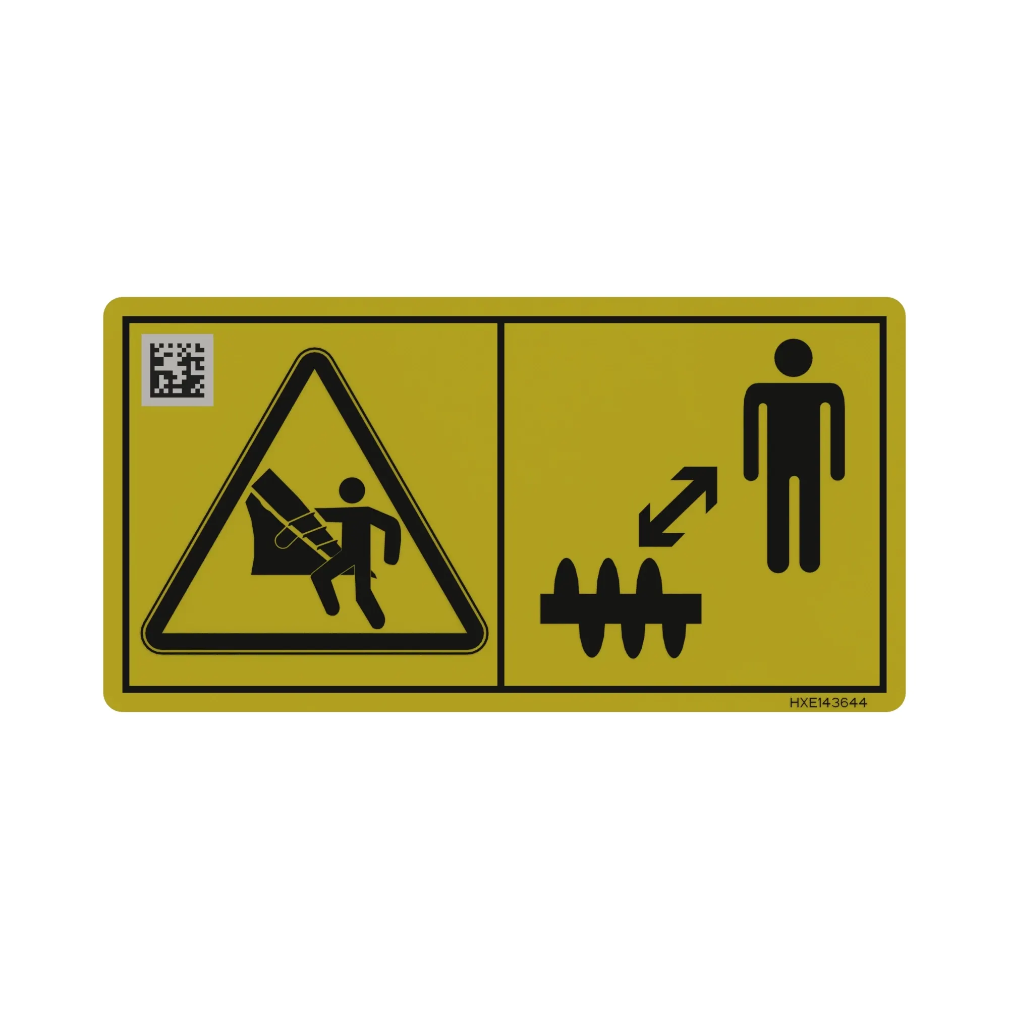 John Deere Non-Text (Warning) Mechanical Safety Sign Label - HXE143644