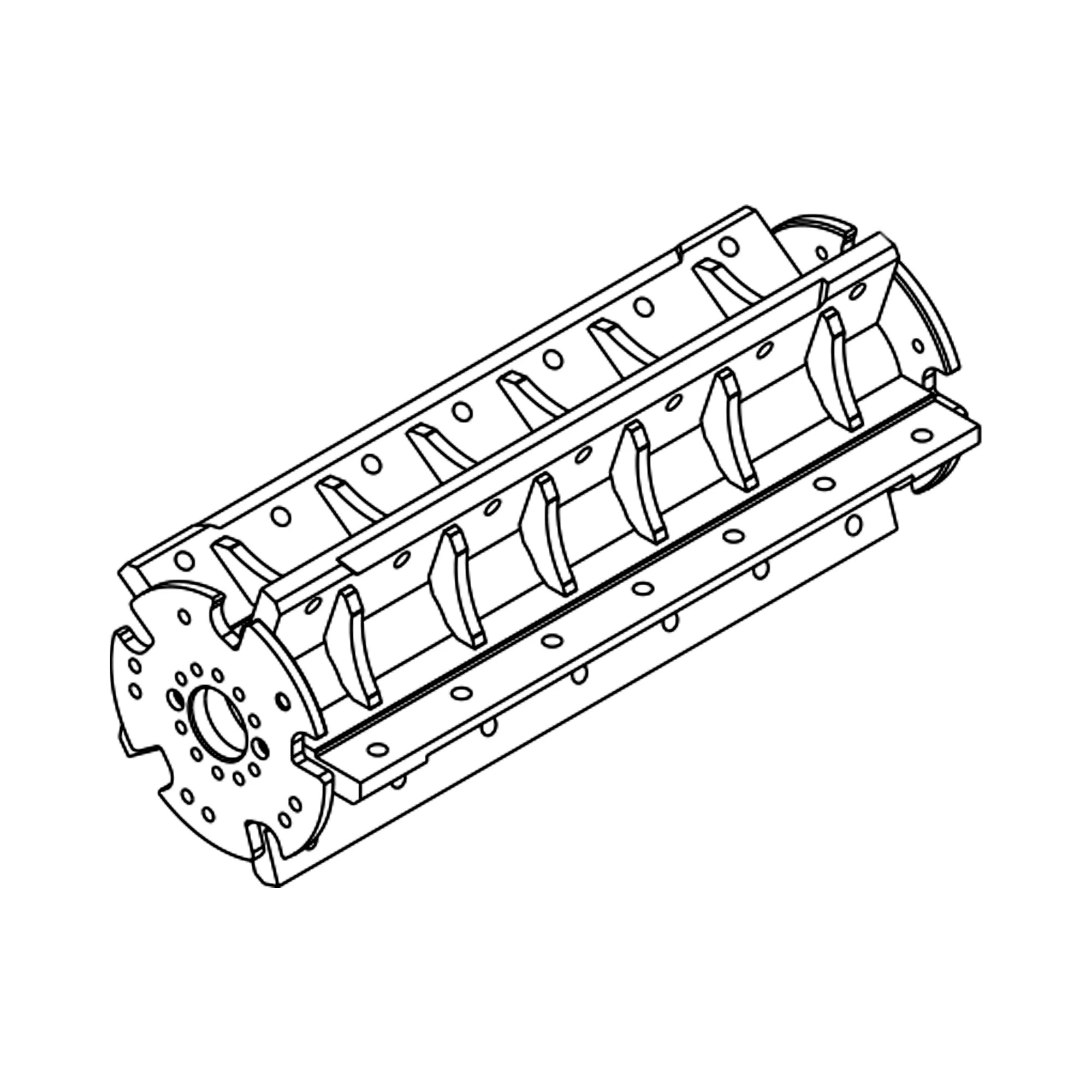 John Deere Chopper Top Drum, 10-Blade - AXT21925