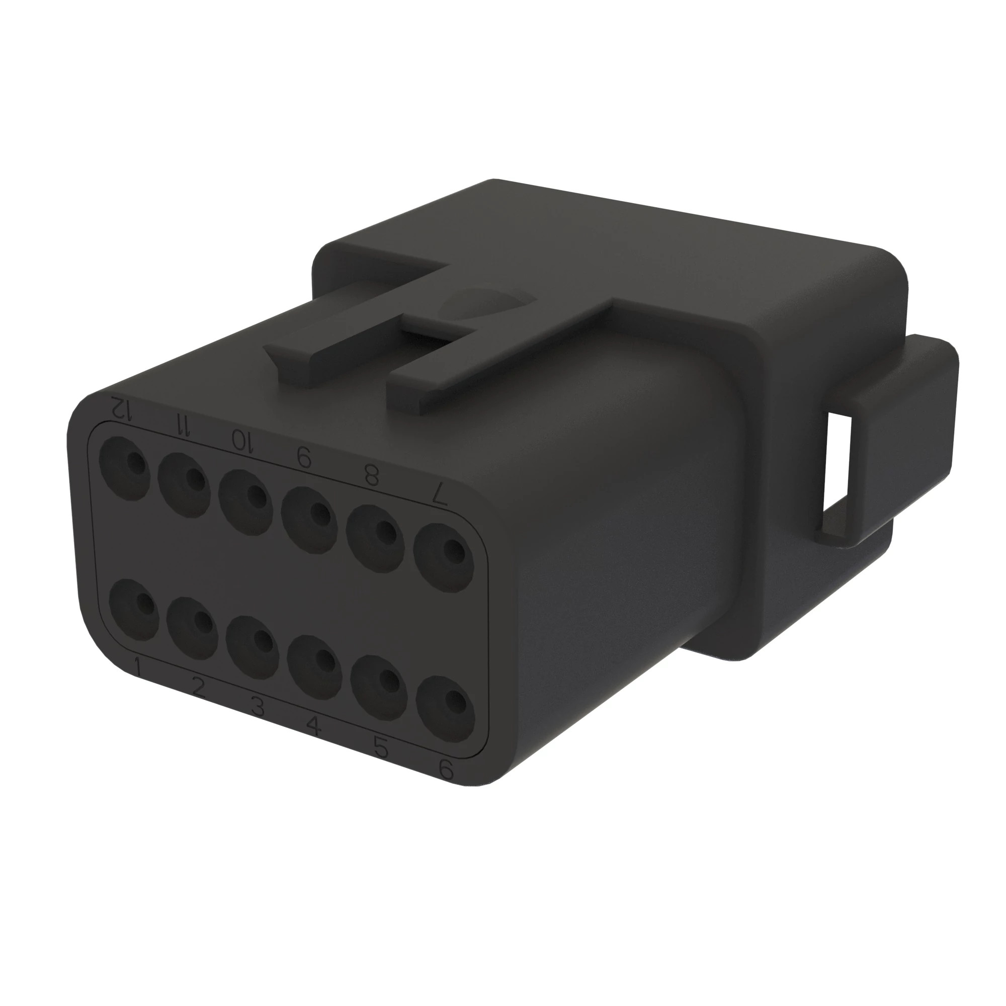 DEUTSCH DT 12W RECPT, B KEYED