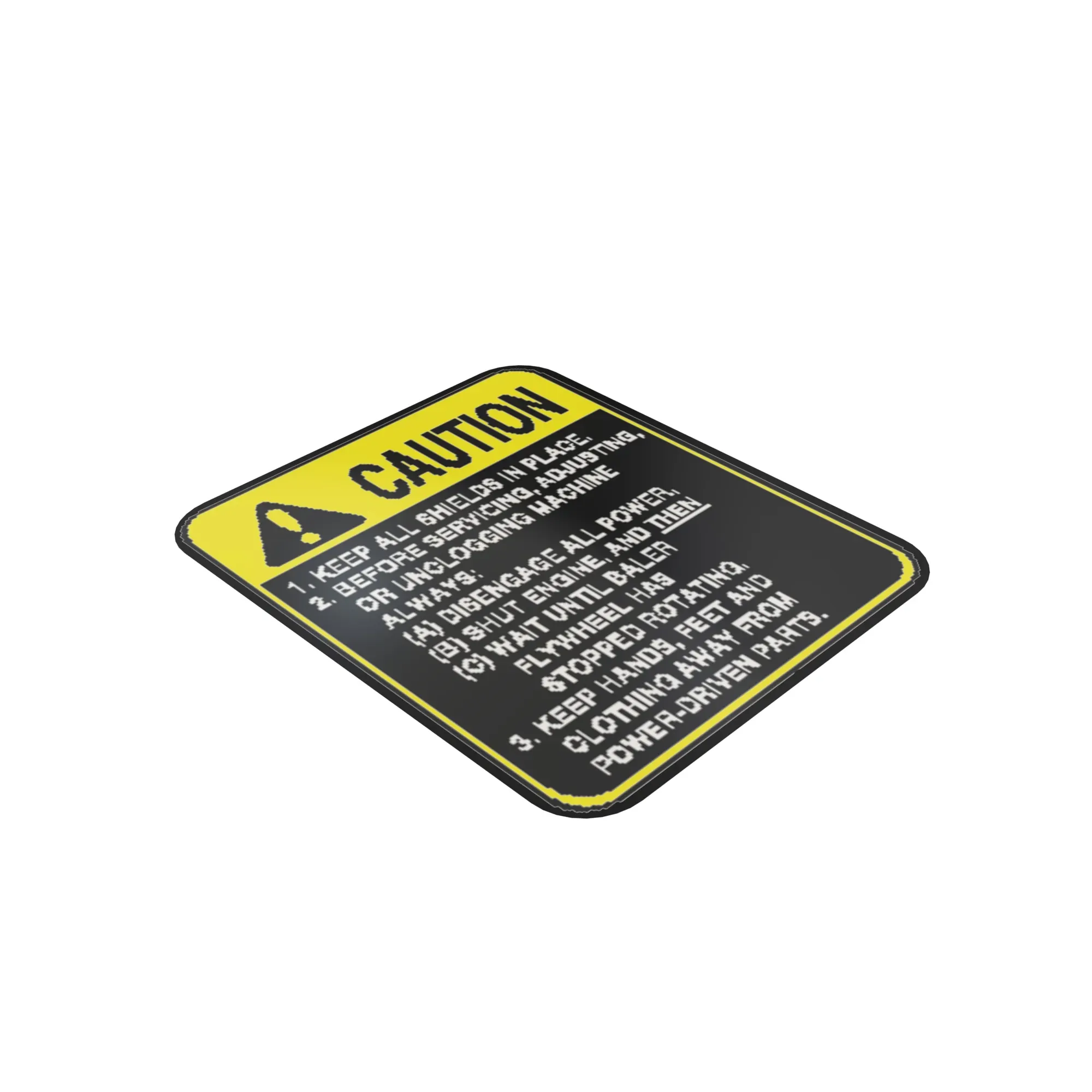 Label, (Caution)
