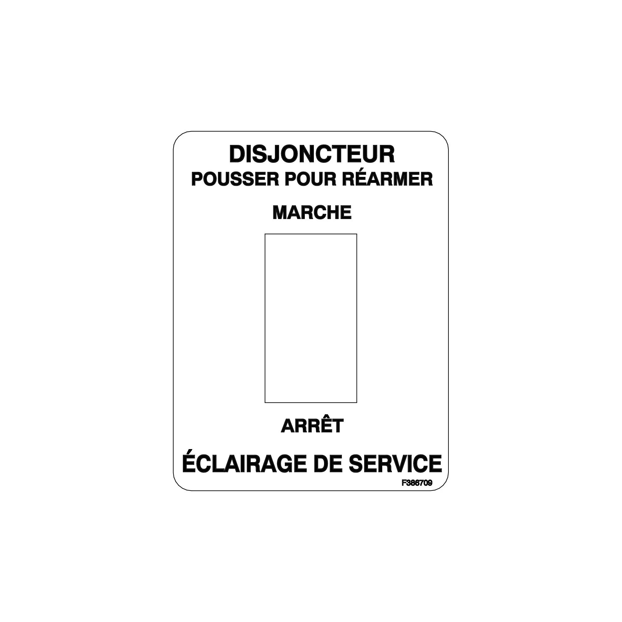 Decal, Service Lights-French