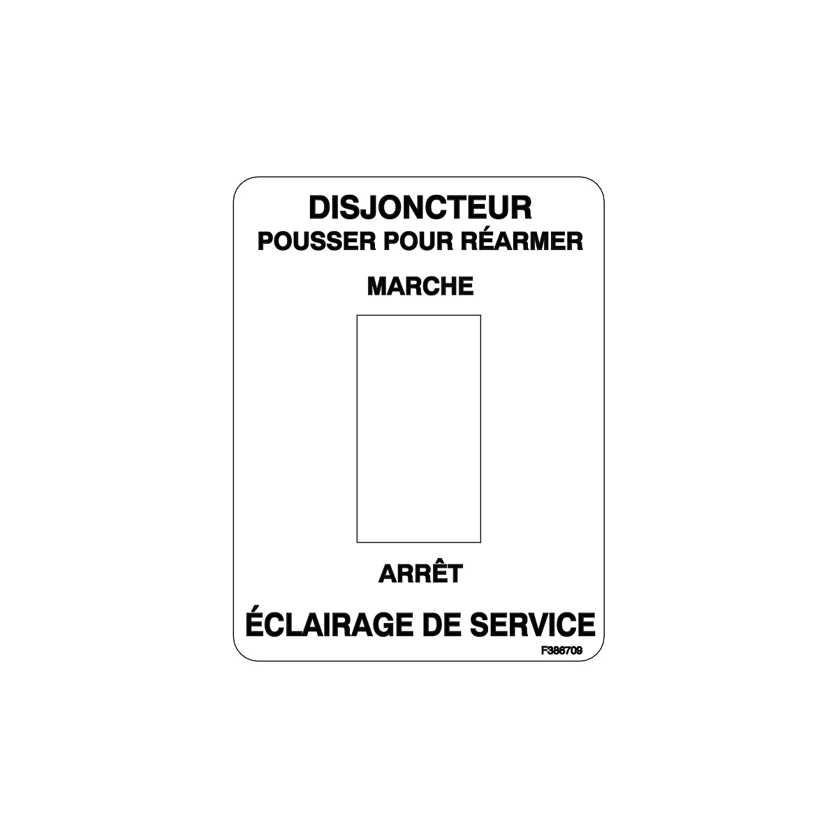 Decal, Service Lights-French