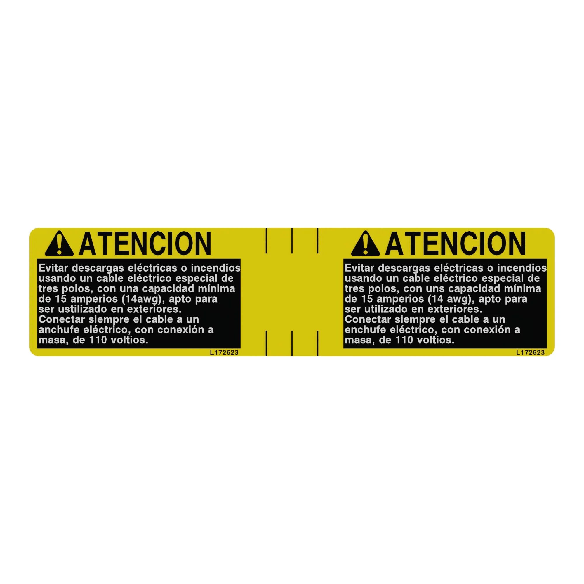 John Deere Caution Label, Spanish - L172623