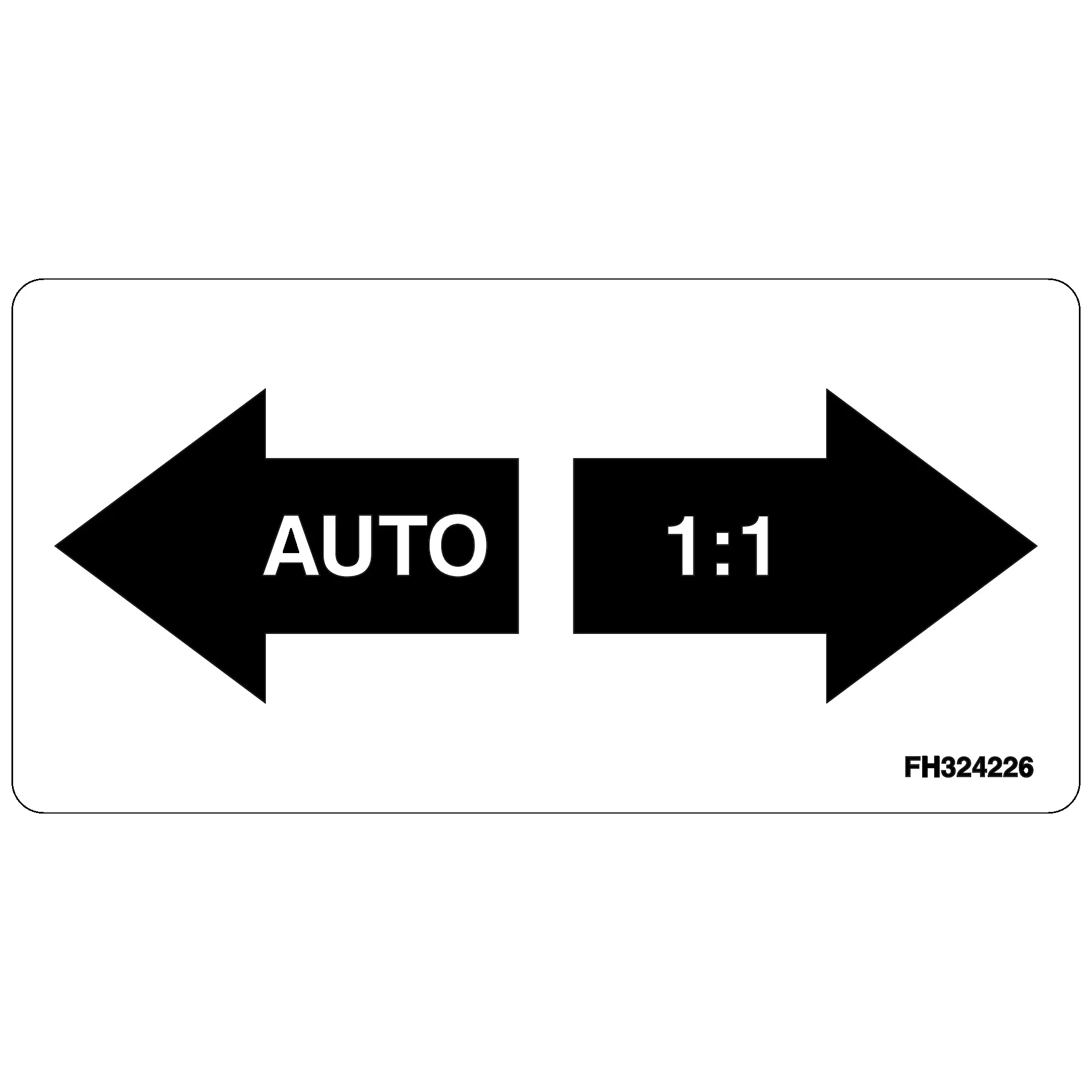 John Deere Auto 1/1 Instruction Label - FH324226