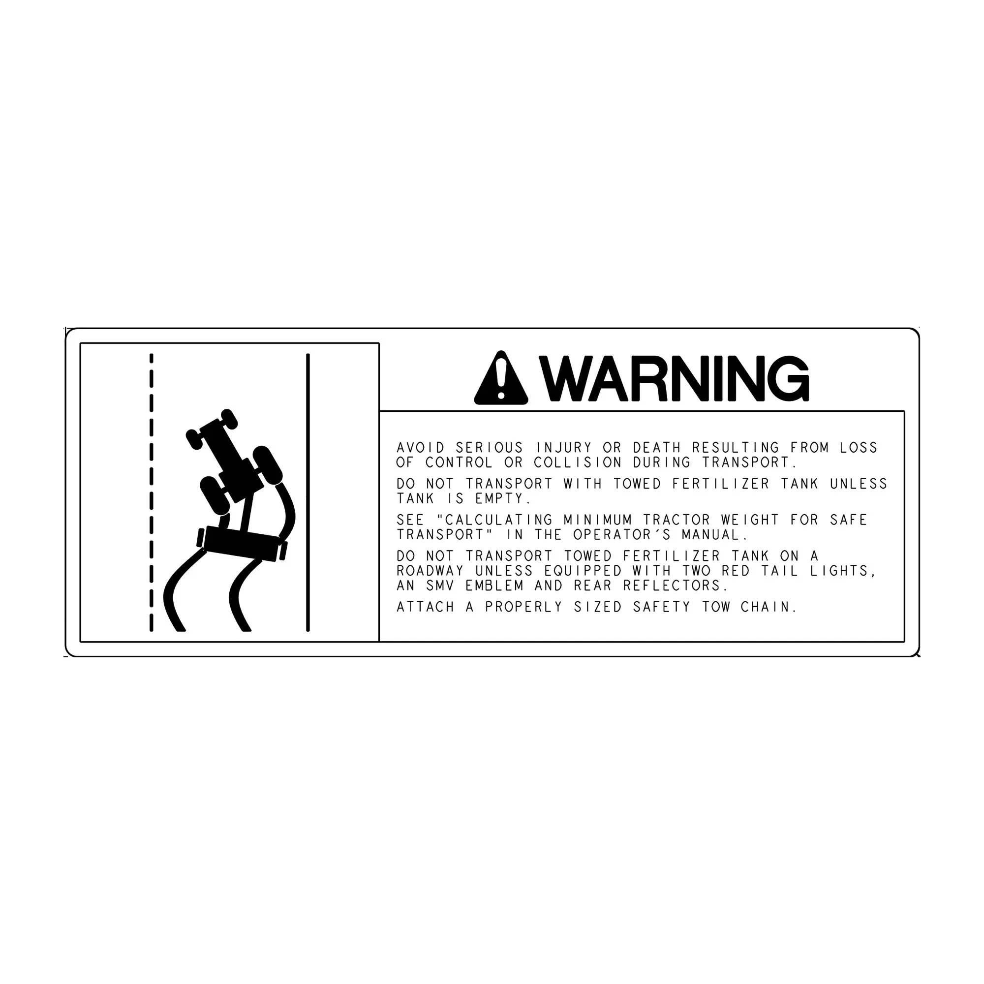 John Deere Warning Safety Sign - A81926