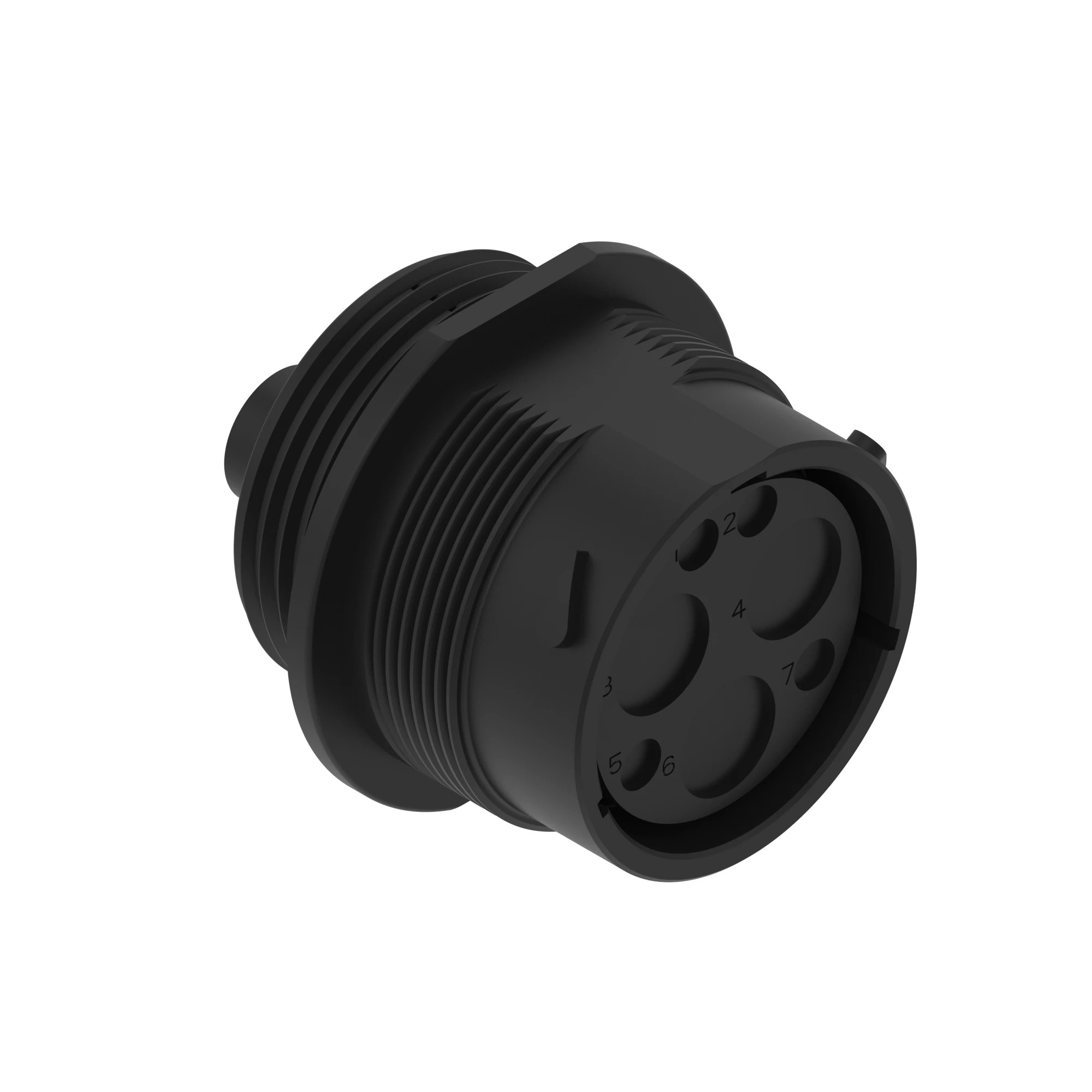 John Deere Black External Electrical Connector Housing, 6 Cavities - 57M13142