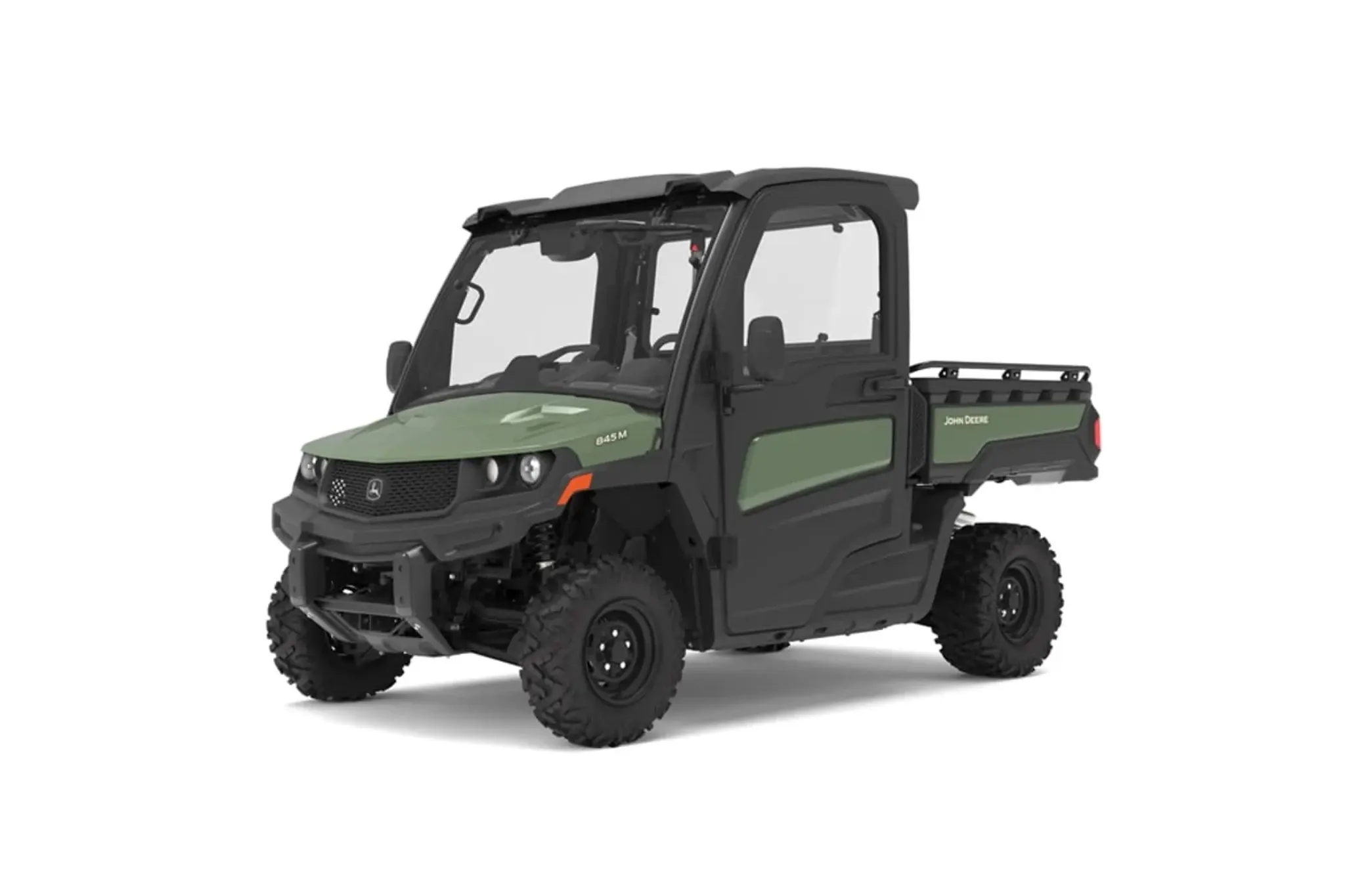 Front left studio view of XUV 845M HVAC in olive
