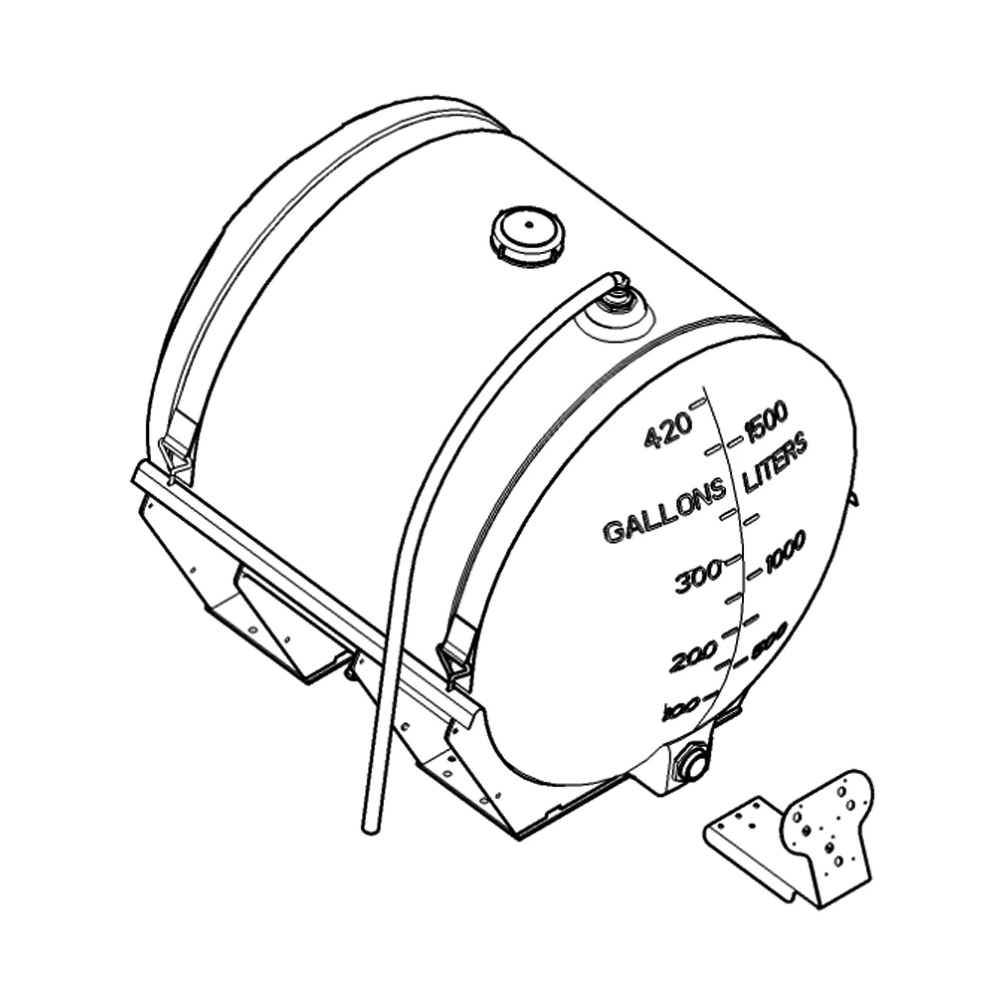 John Deere Liquid Fertilizer Tank Kit, 420 Gallons (1590 Liter) - BA30300