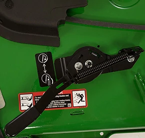 Close-up of a Zero-turn ZTrak mower's black MulchControl™ handle