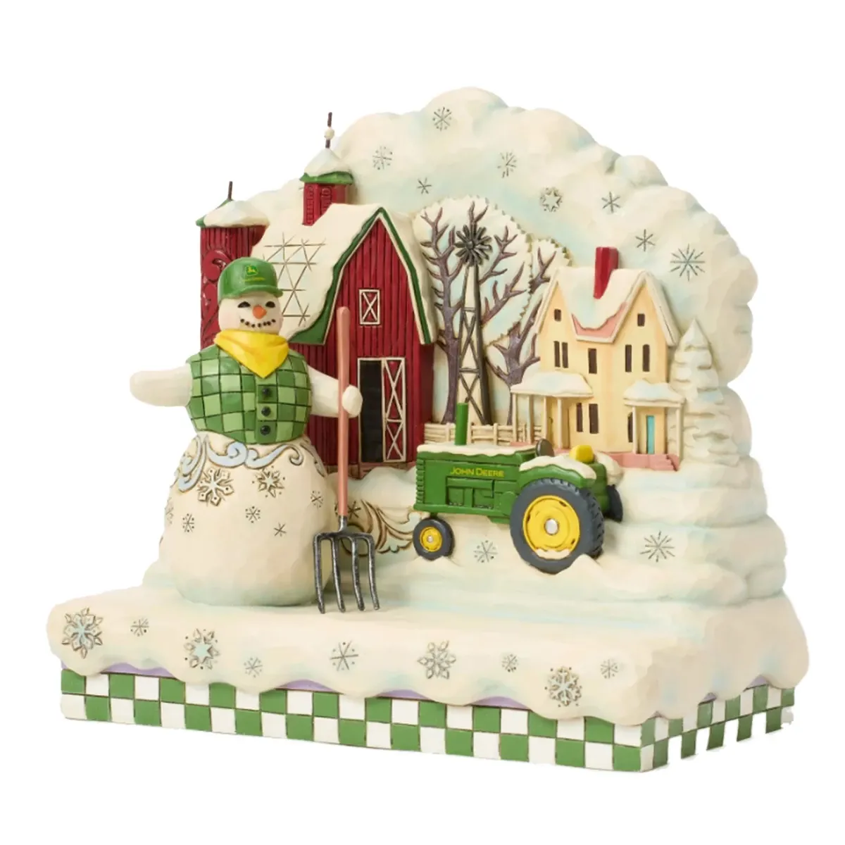 A John Deere Winter Wonderland Snowman Figurine