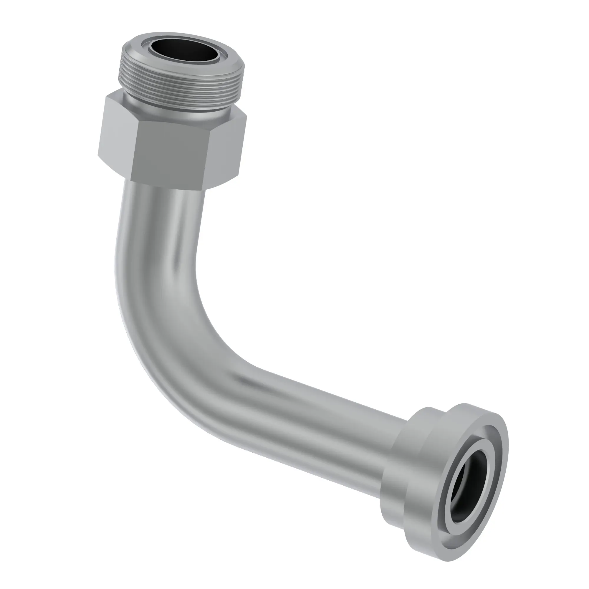 John Deere 90 Degree Flange Head Tube Adapter Fitting - T174191