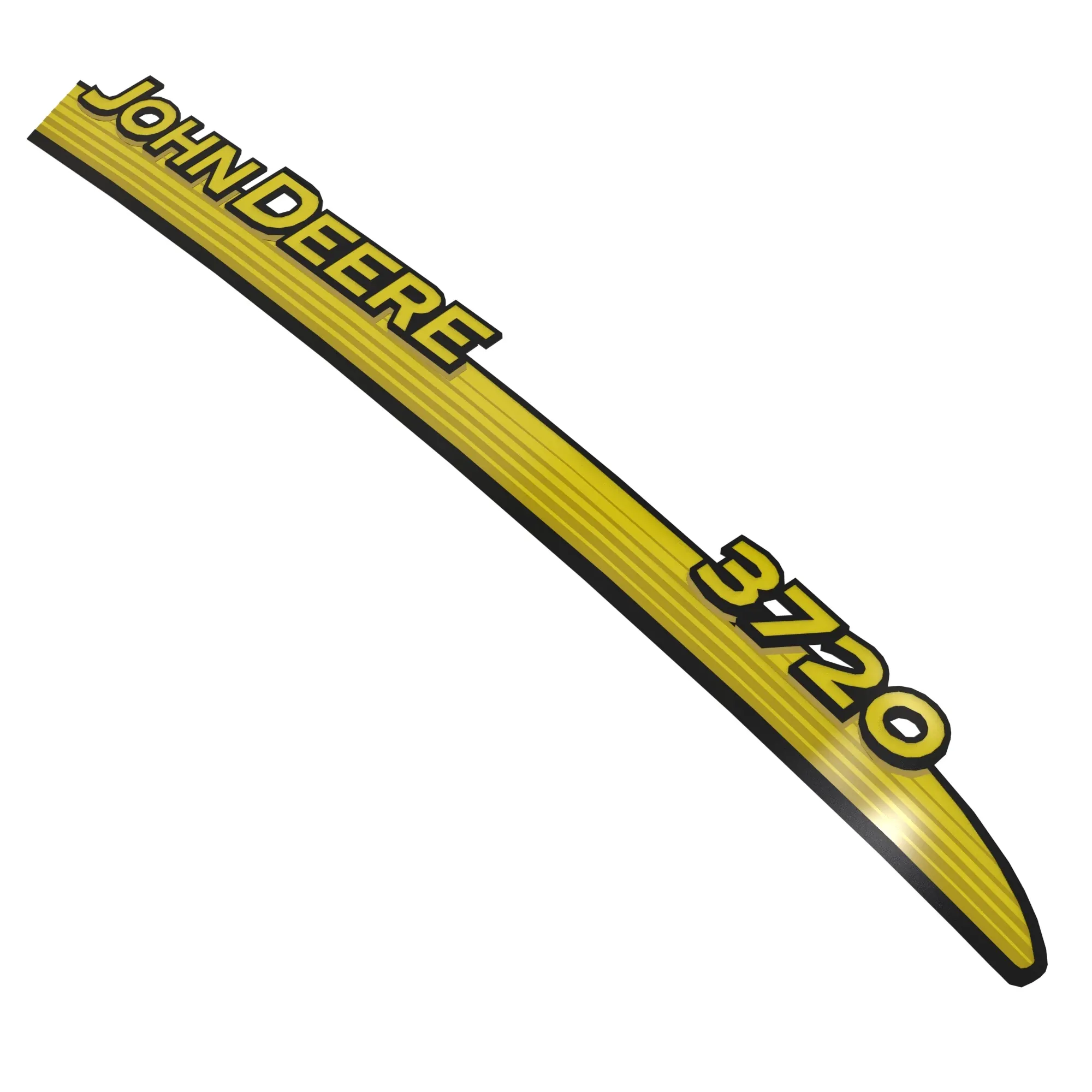 John Deere 3720 Model Hood Stripe Label, Right Side - LVU15243