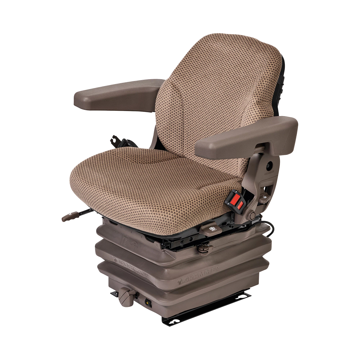 John Deere Mechanical Suspended Seat, Brown Fabric - BL16295