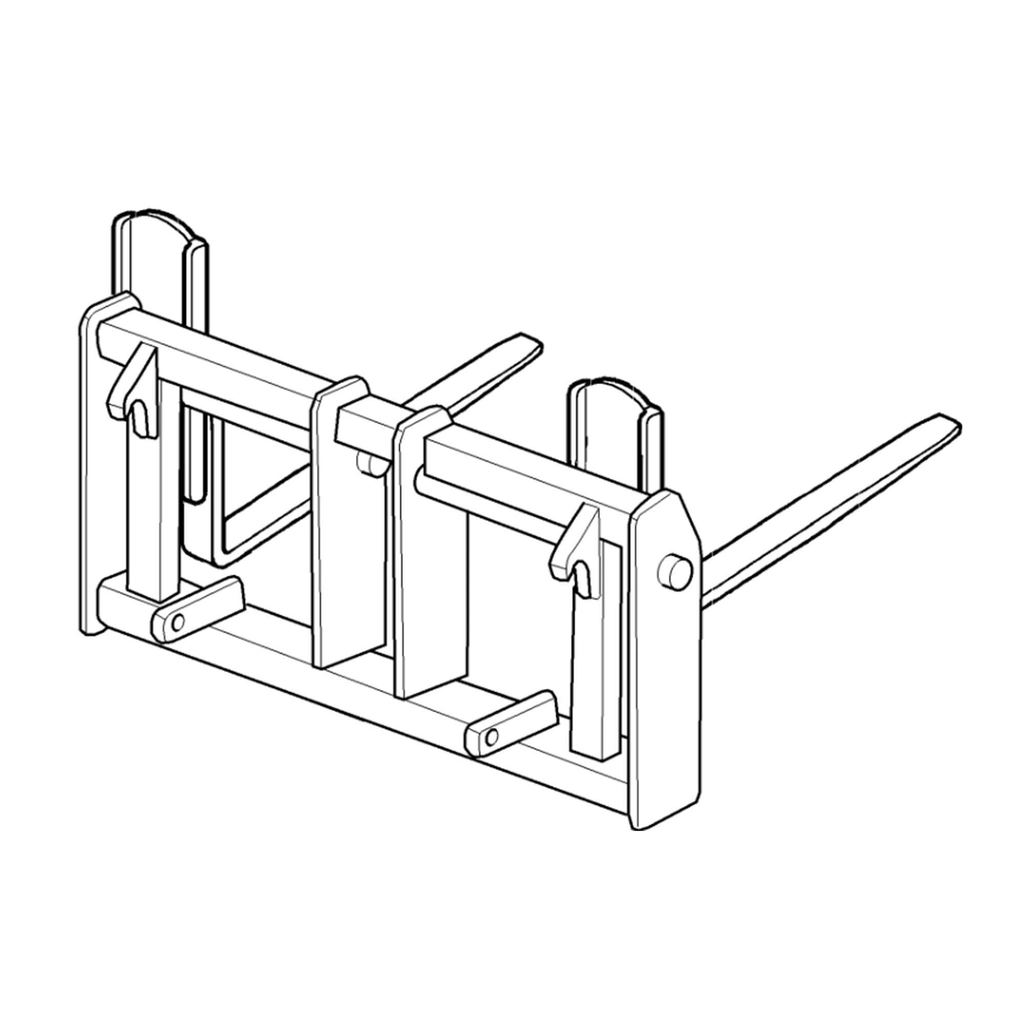John Deere Pallet Forklift Attachment, 1600 kgs - EC47710