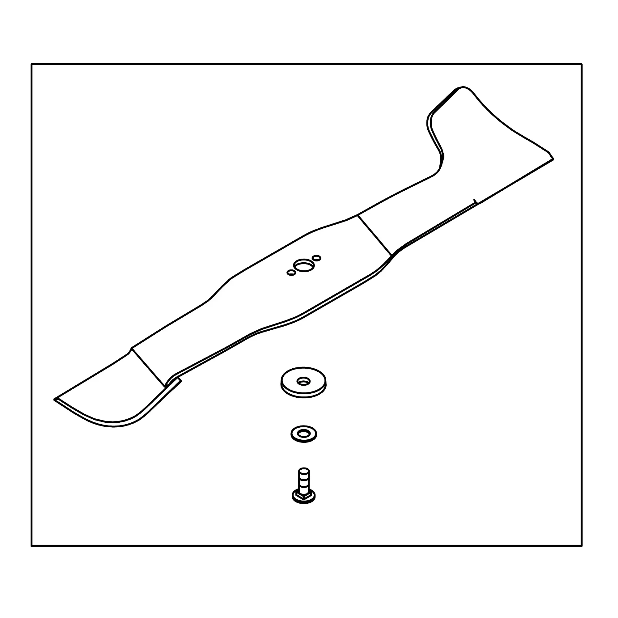 John Deere Left Side Mid Mount Mower Blade Kit, 26.5 mm Center Hole - AM148486