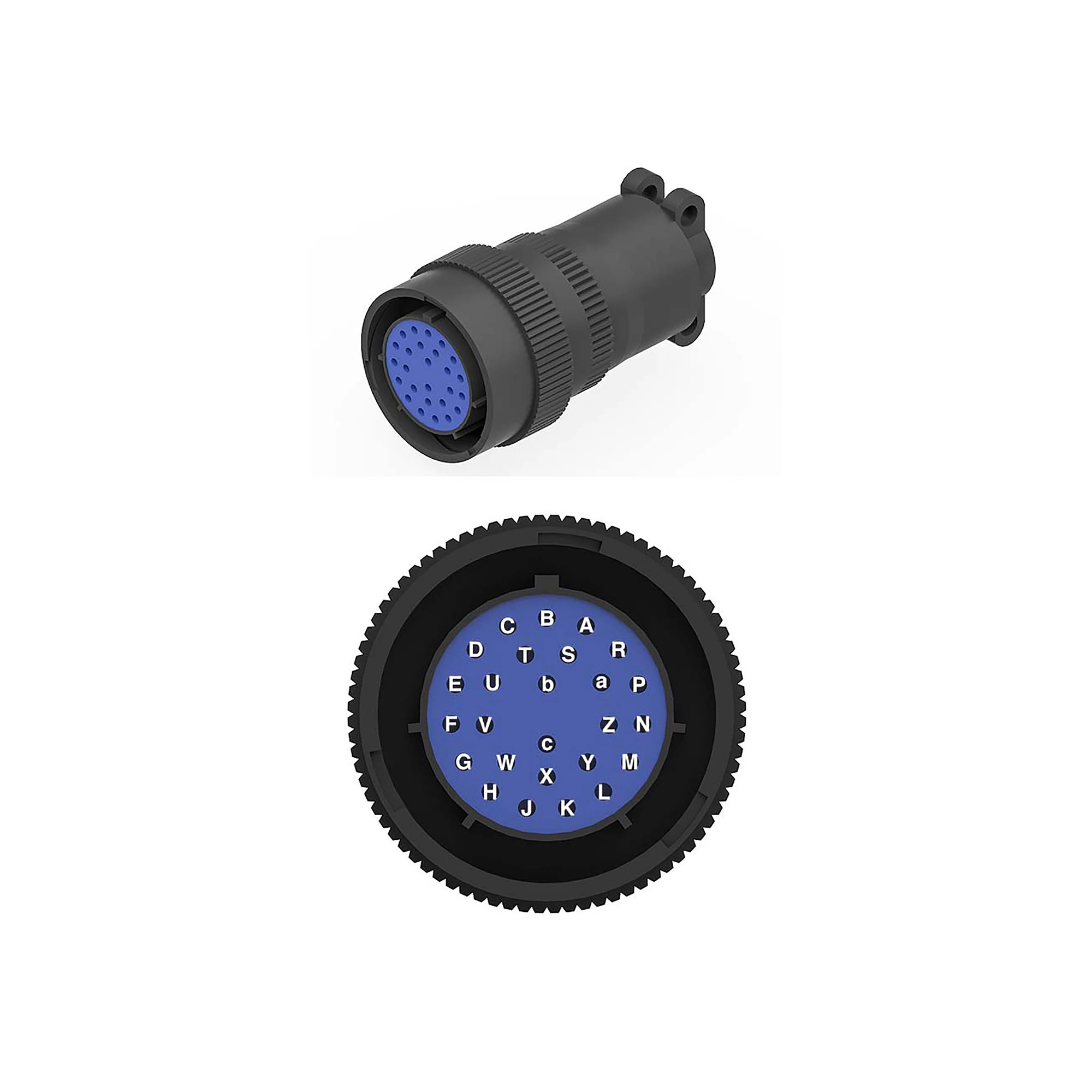 CONN ITT KPT 26W FS BLK PLSTC