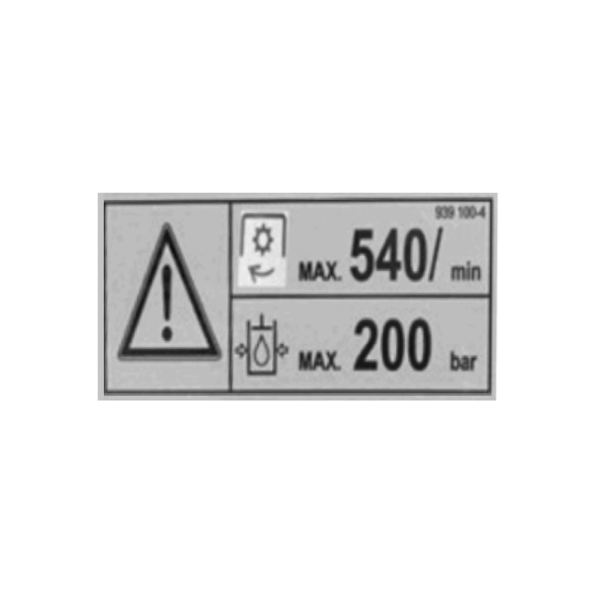 Safety Sticker John Deere Max Revol