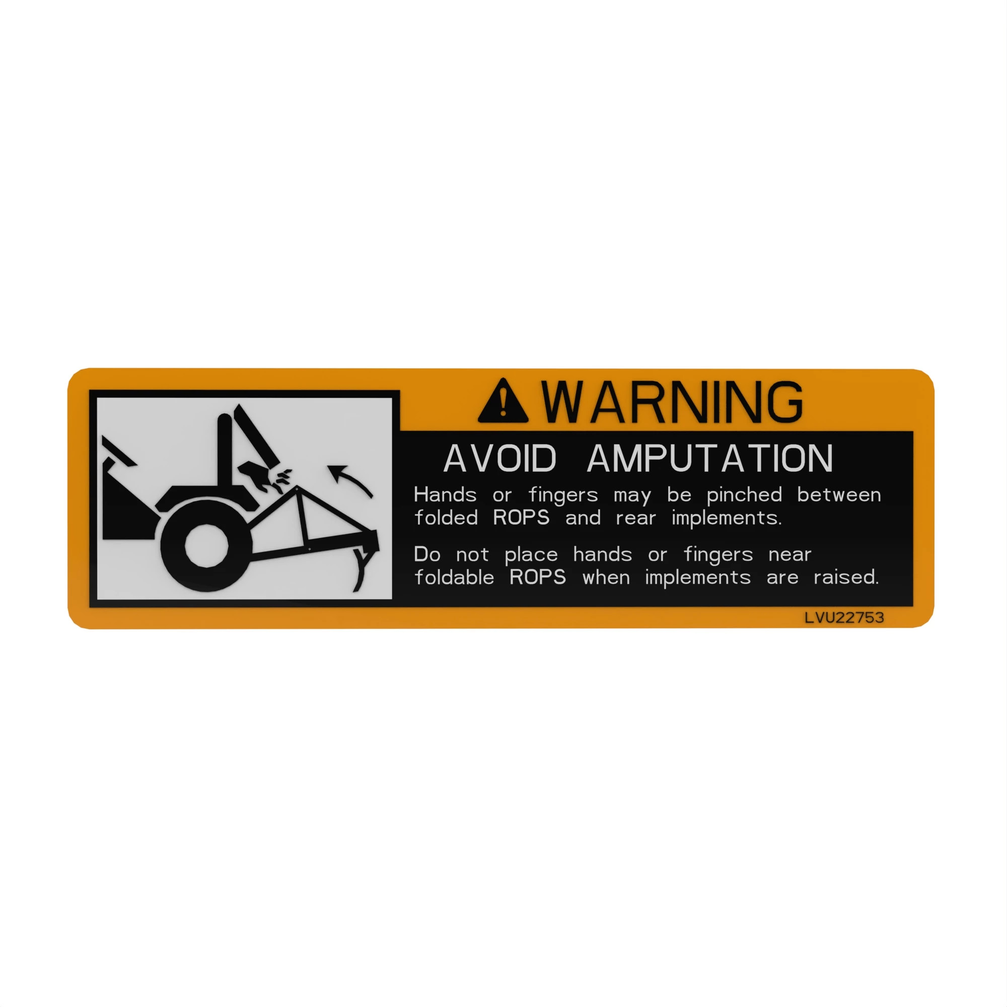 LABEL, WARNING FOLDING ROPS