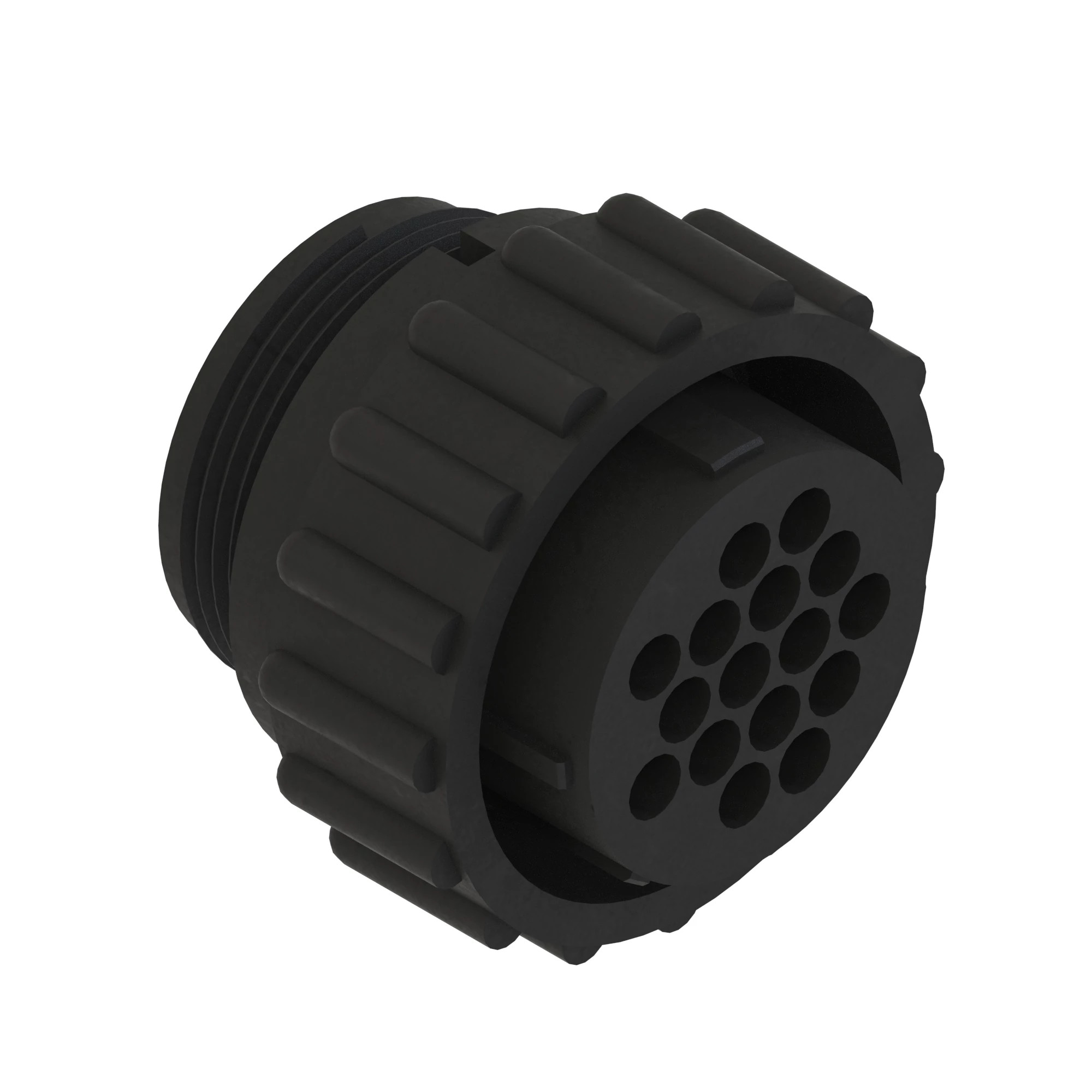 John Deere Black Electrical Connector Terminal, 16 Cavities - AH135787