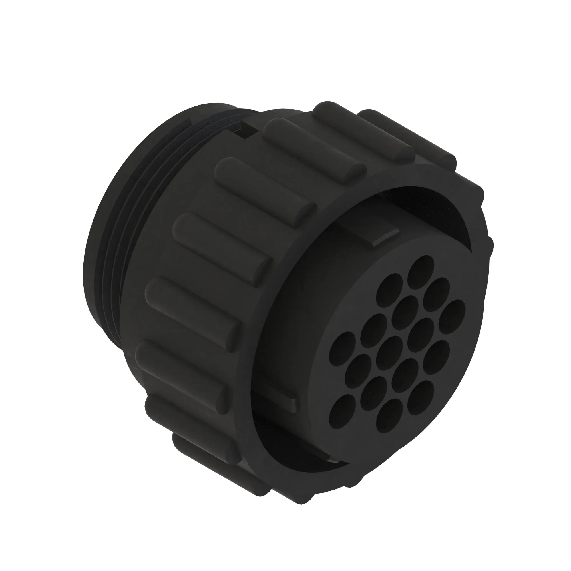 John Deere Black Electrical Connector Terminal, 16 Cavities - AH135787