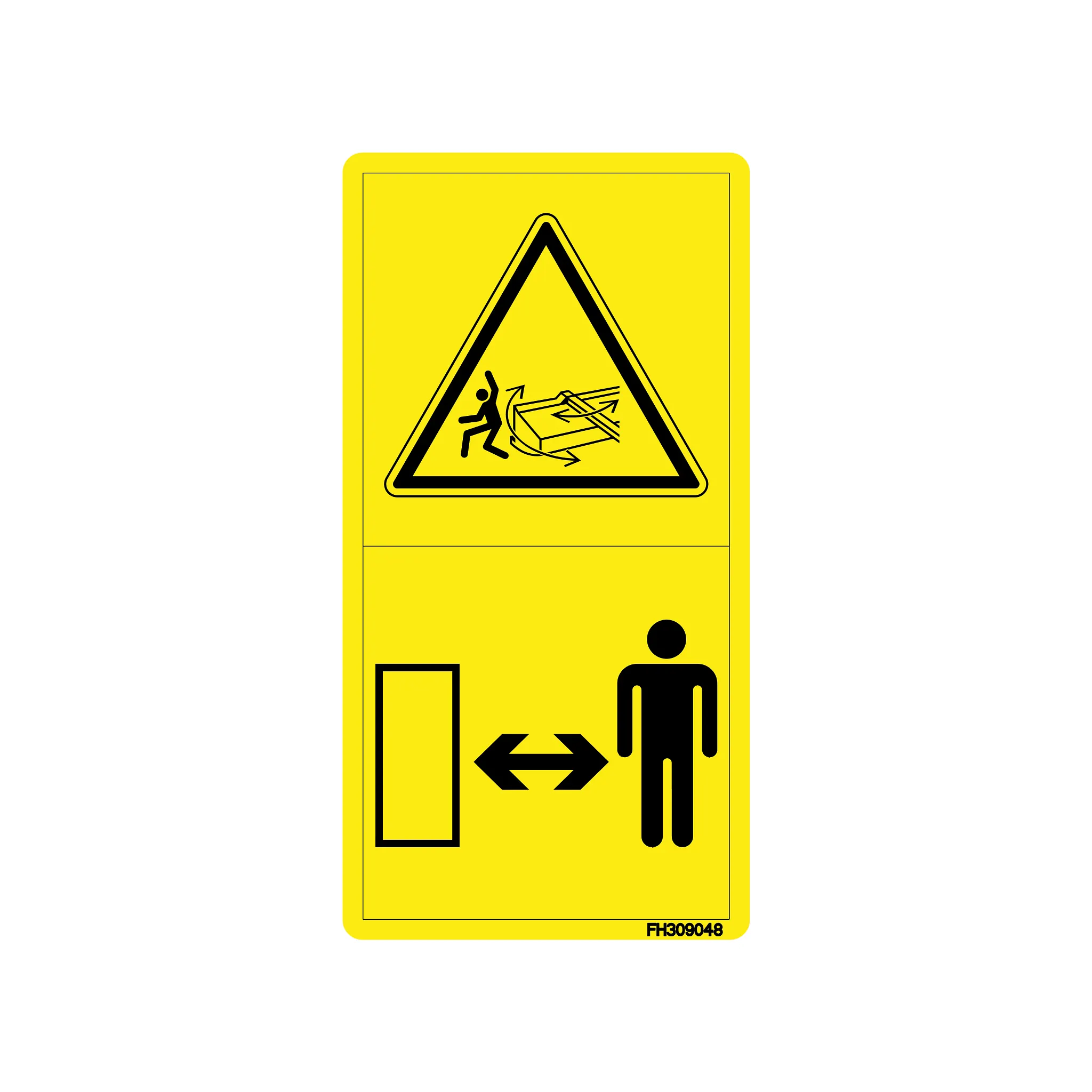 Label, (Tongue Swing Warning)