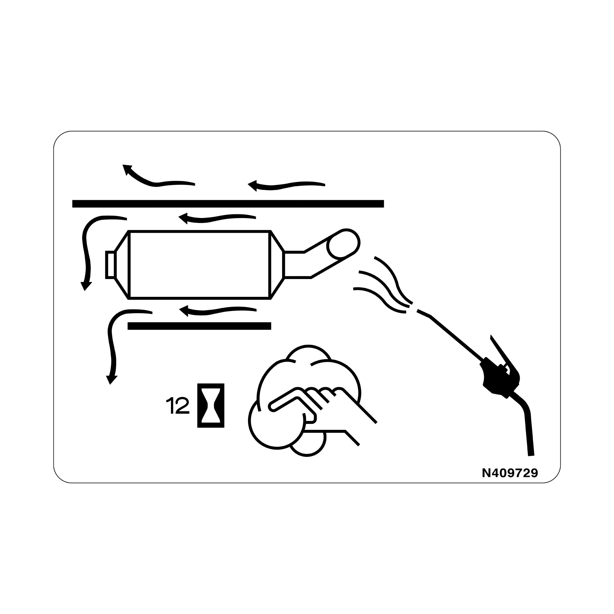 John Deere Clean Muffler Text Free Label - N409729
