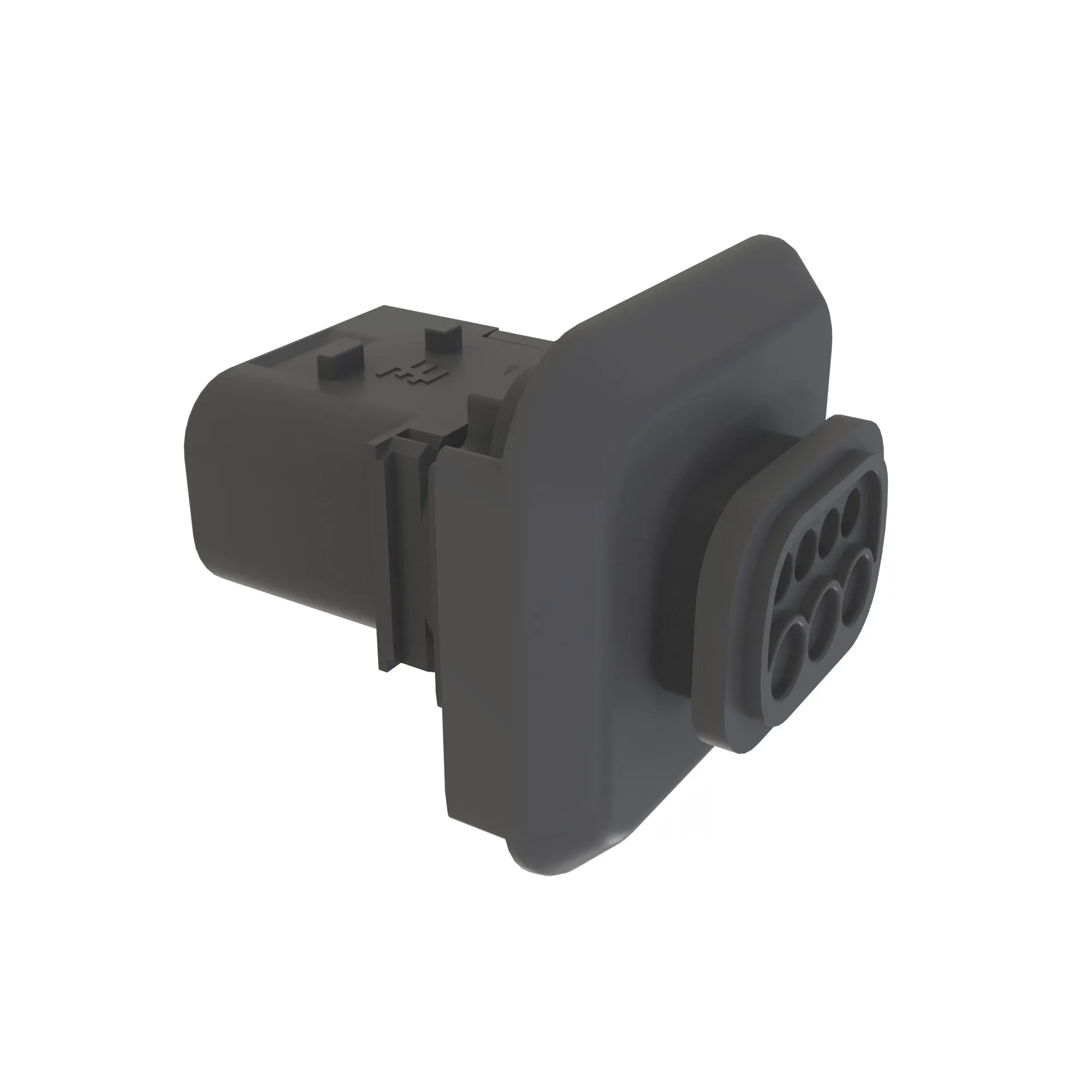 John Deere Black Internal Electrical Connector Housing, 7 Cavities - 57M10709