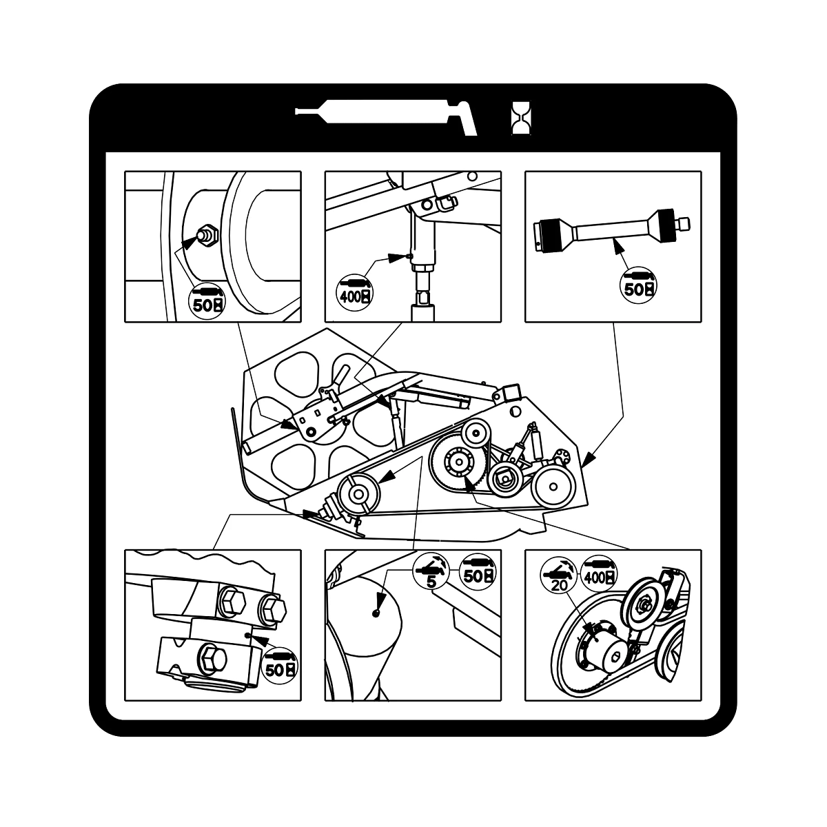 John Deere Lubrication Label - H202435