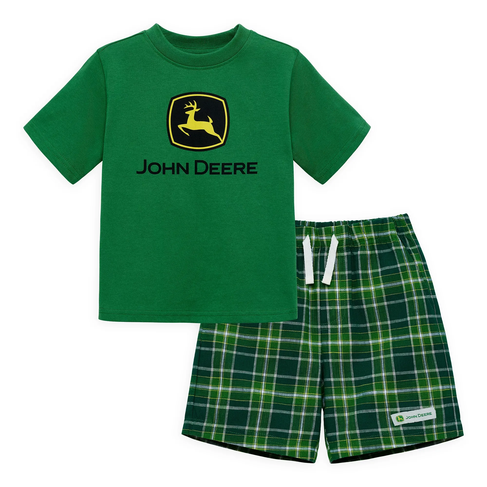 Toddlers 2-Piece Plaid Short Set