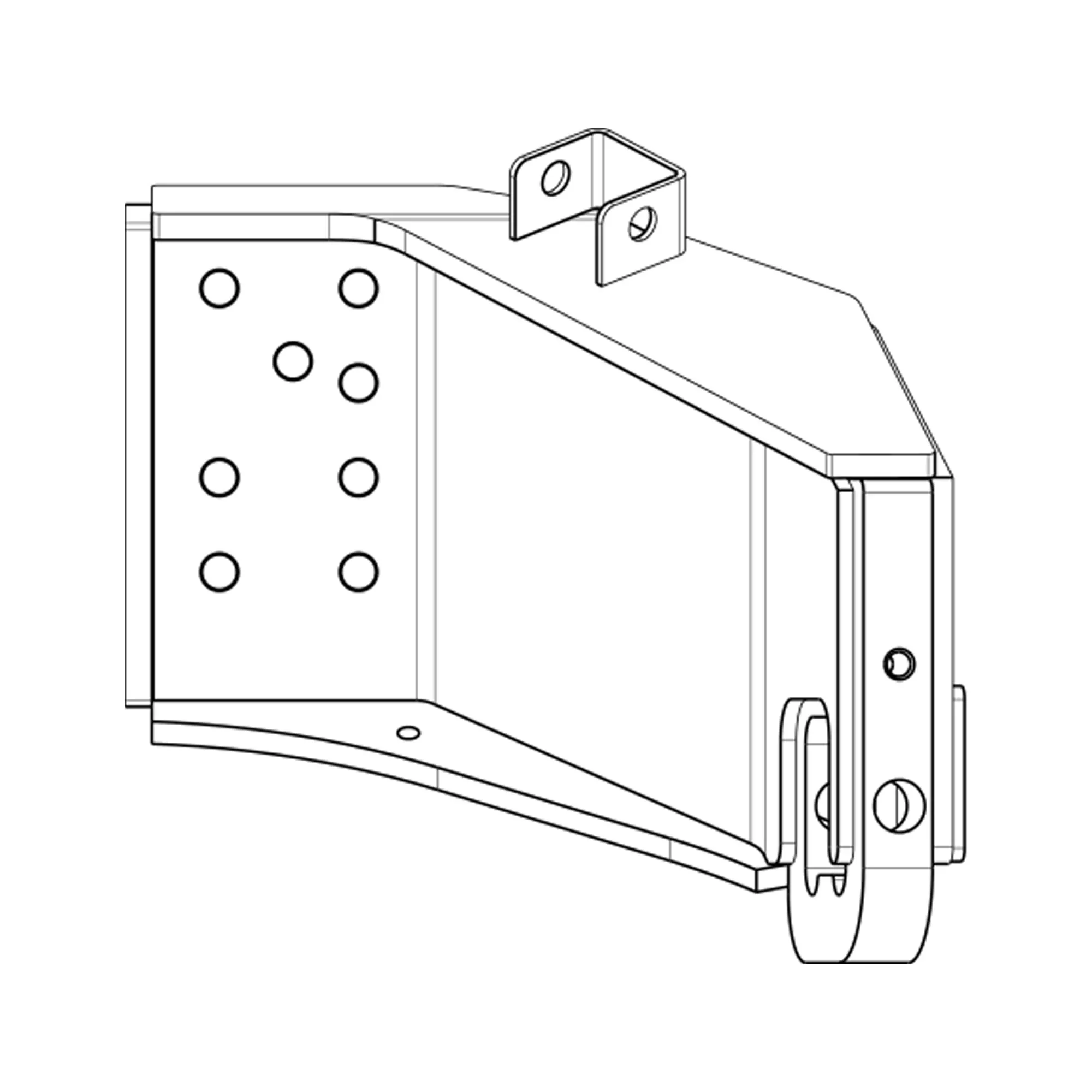 John Deere Wide Swing Drawbar Support, Right Side - RE311388