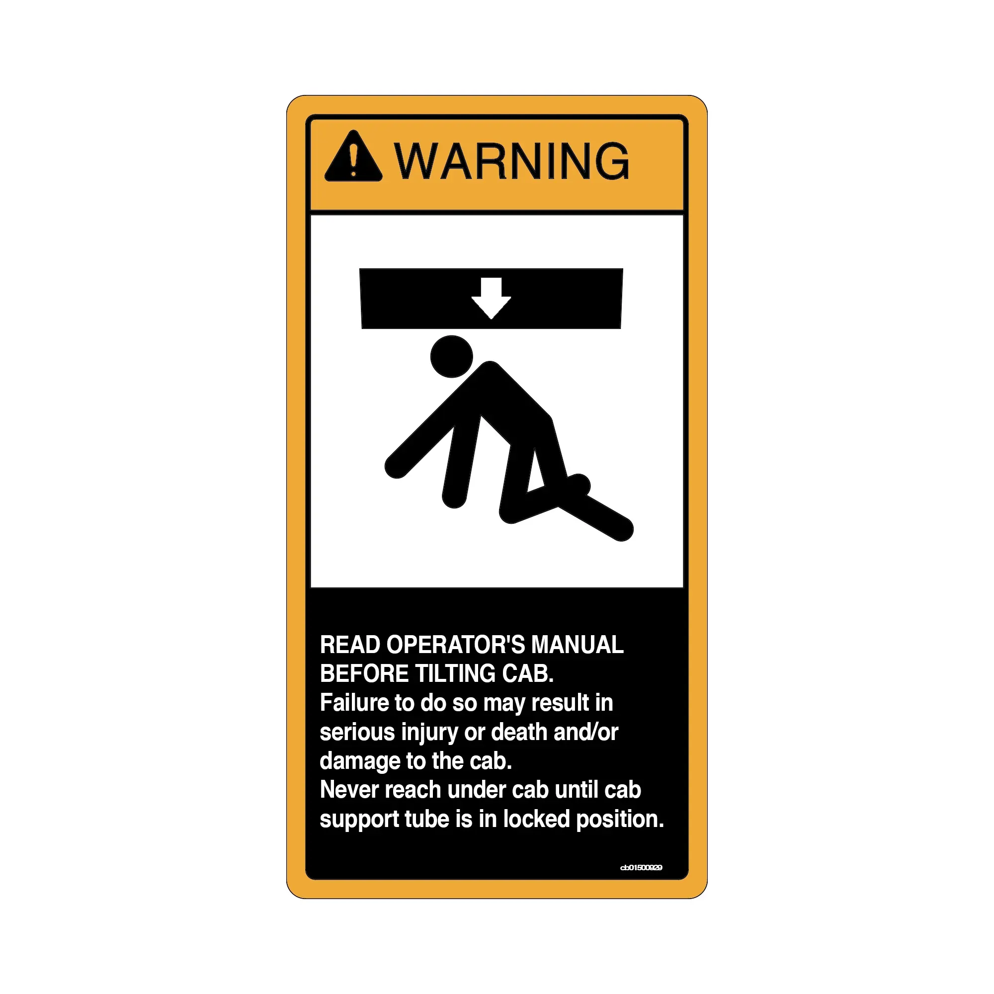 DECAL-CAB TILT WARNING