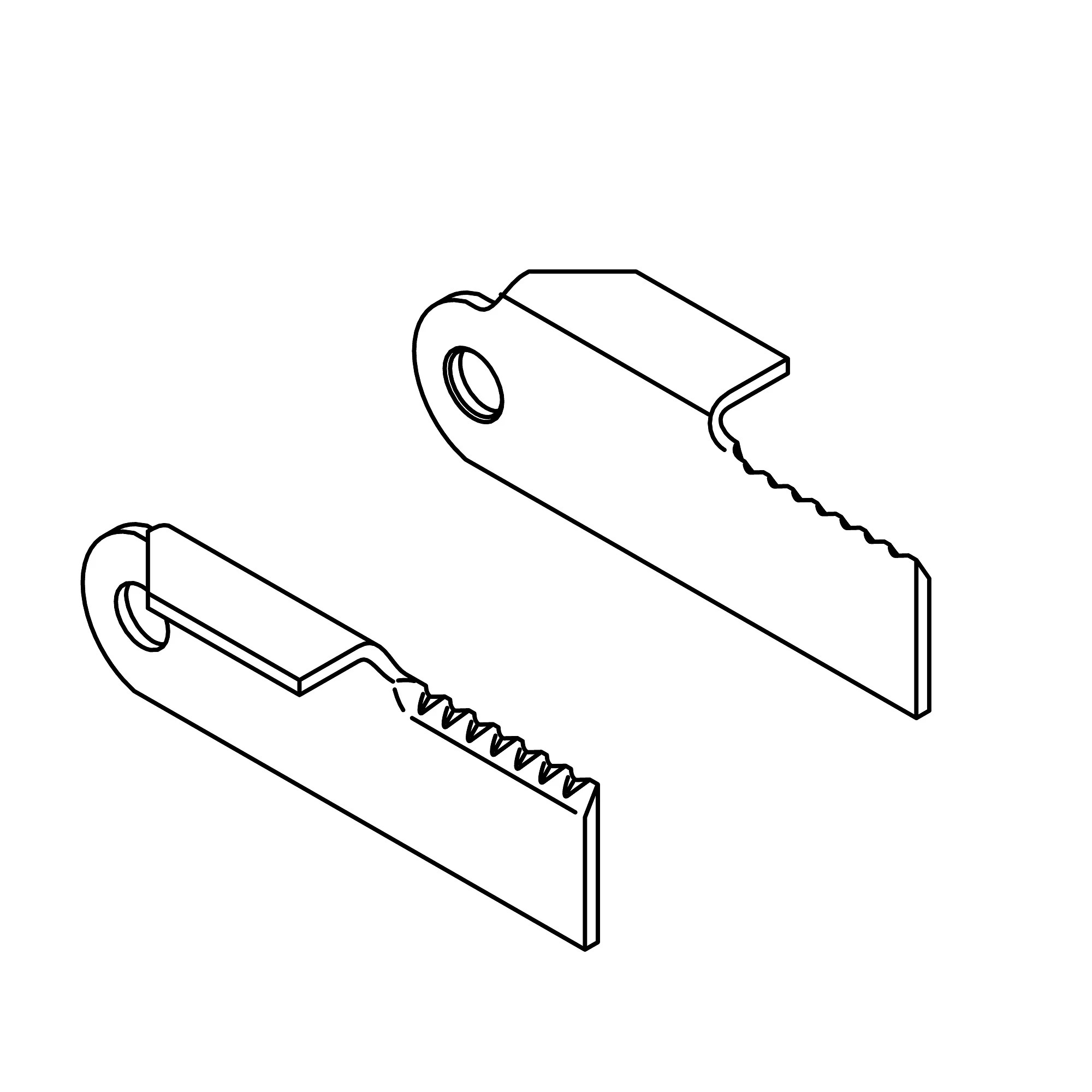 John Deere Straw Chopper Rotor Blade Kit (Blades 4 LH and 4 RH Per Kit) - AH213457