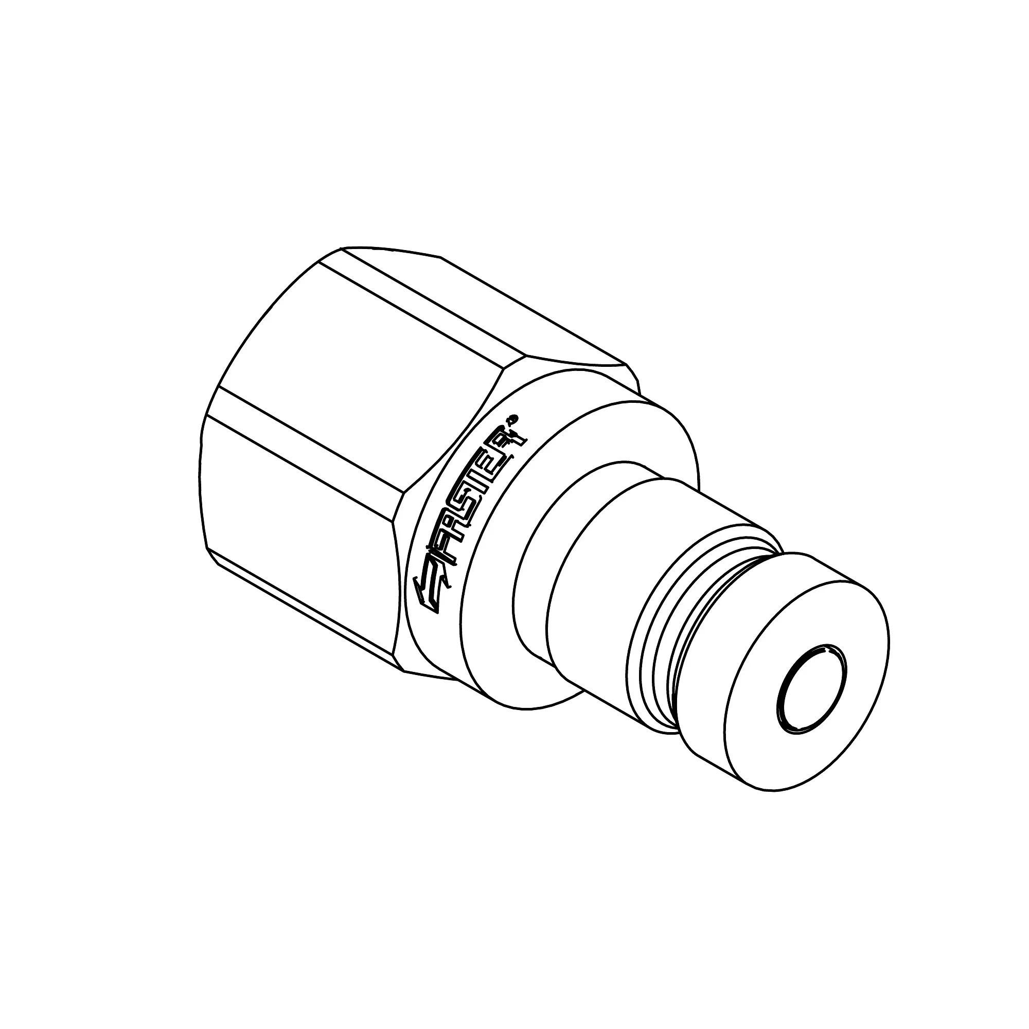 John Deere Hose Fitting - XPD36BTX