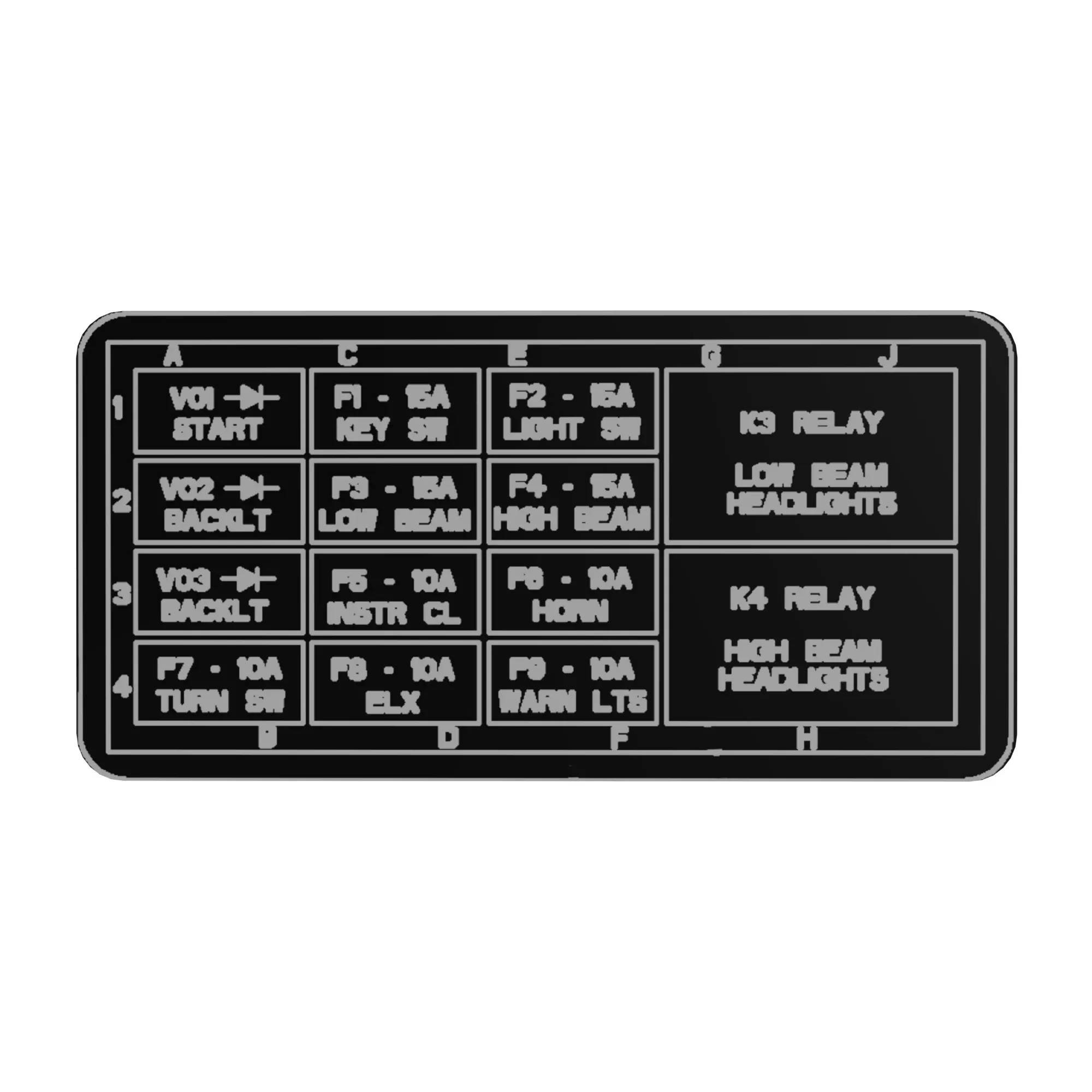 John Deere Fuse Relay Label - R216651