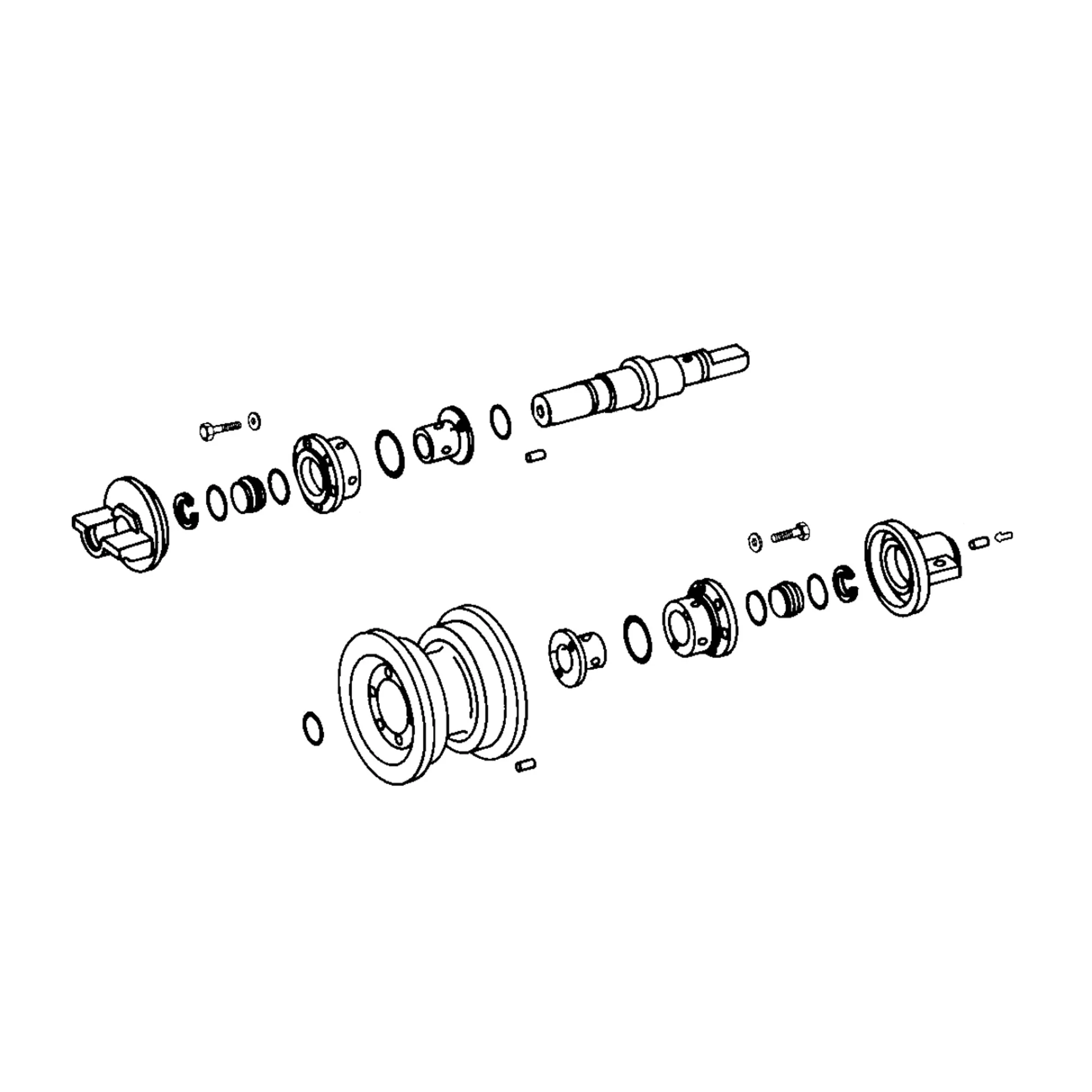 John Deere Double Flange Track Roller - LW10346178