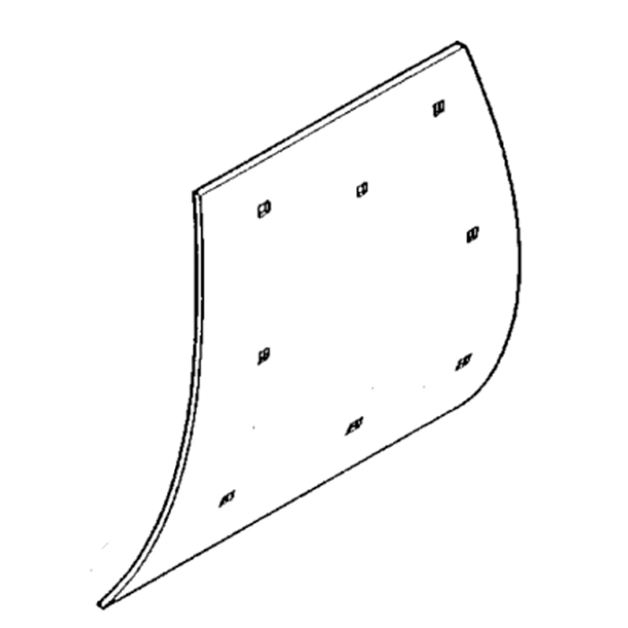 John Deere Rear Plow Bottom Landside - P57052