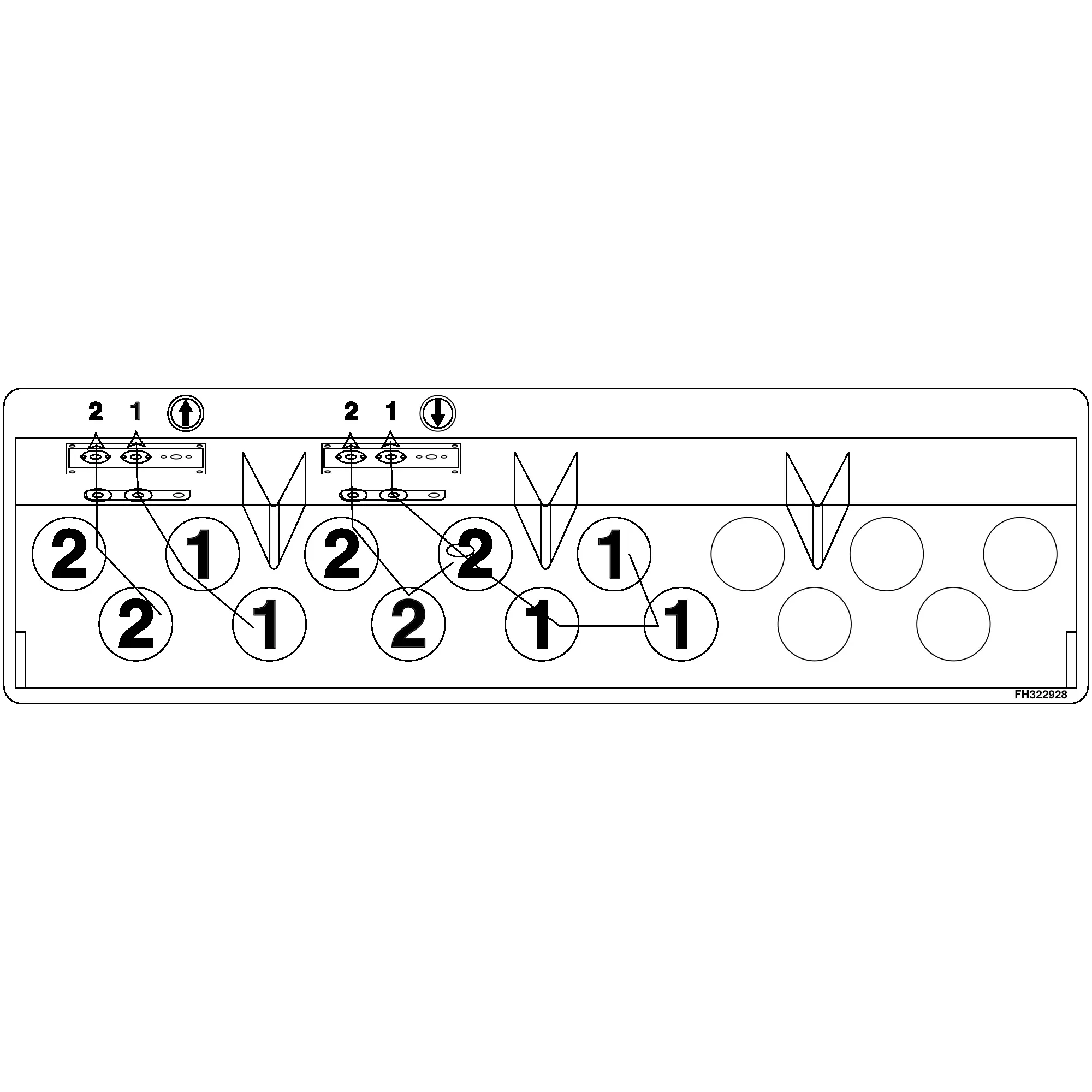 John Deere 3X3 Twine Box Routing Label Left Side - FH322928