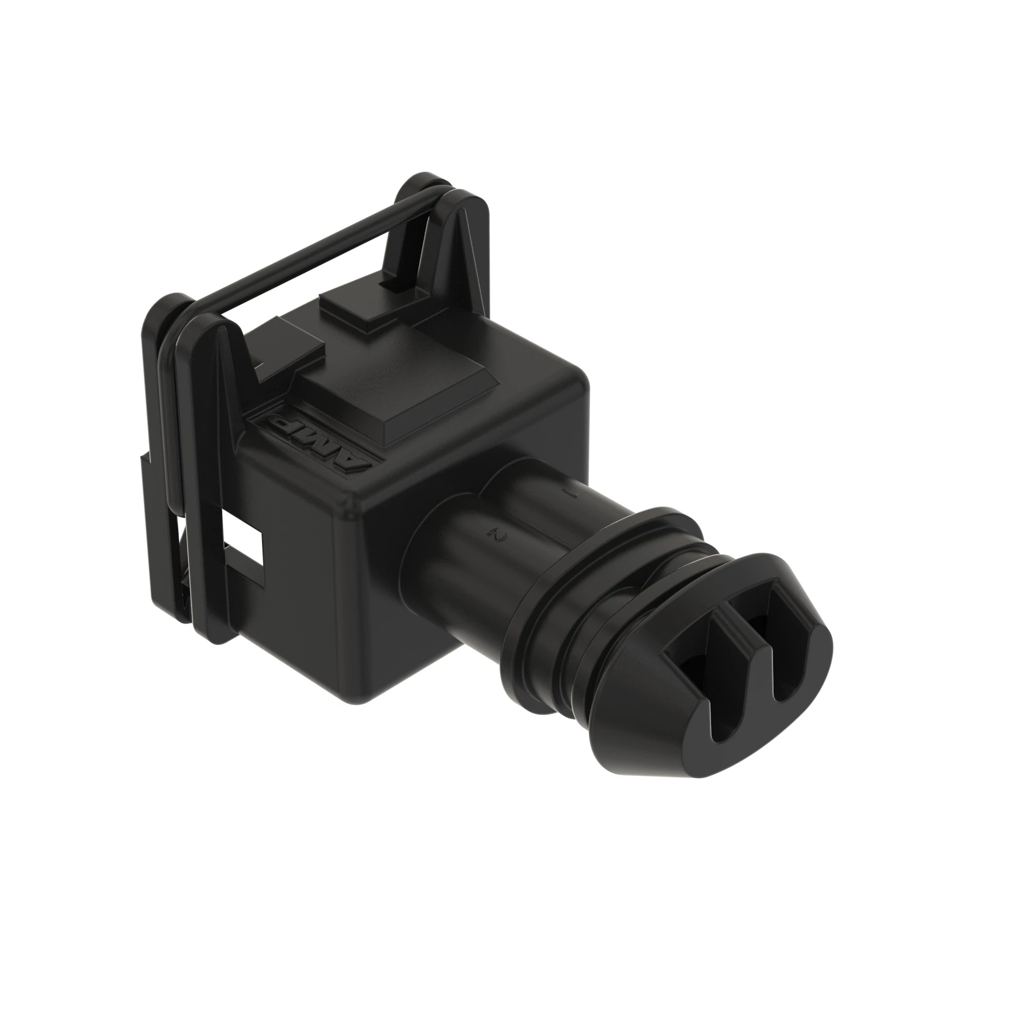 John Deere Black Electrical Connector Housing, 2 Cavities - 57M10118