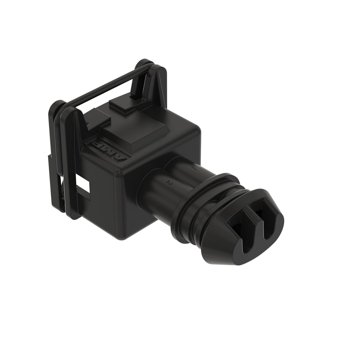 John Deere Black Electrical Connector Housing, 2 Cavities - 57M10118