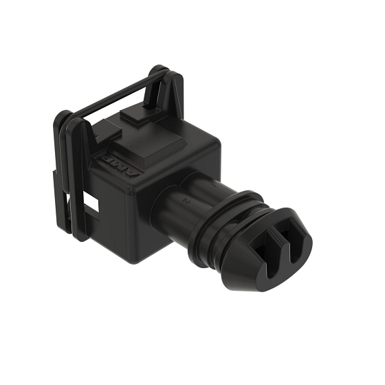John Deere Black Electrical Connector Housing, 2 Cavities - 57M10118