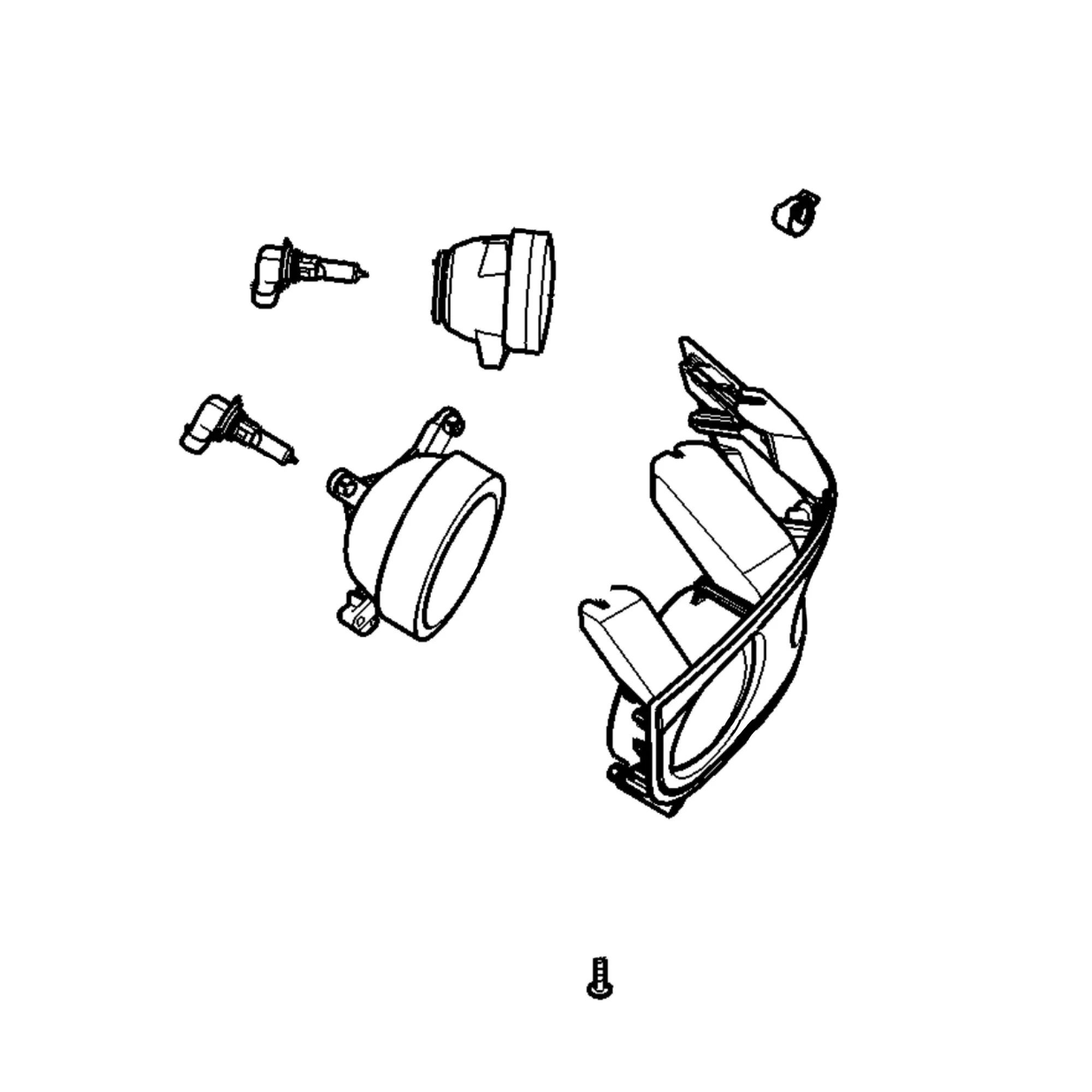 John Deere Left Side High Beam Headlight with Corner Light - AL220870